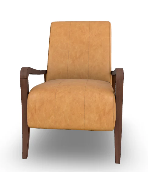 3100EL-77884-L Best RYBE  Mid-Century Modern Leather Accent Chair – Carmelo
