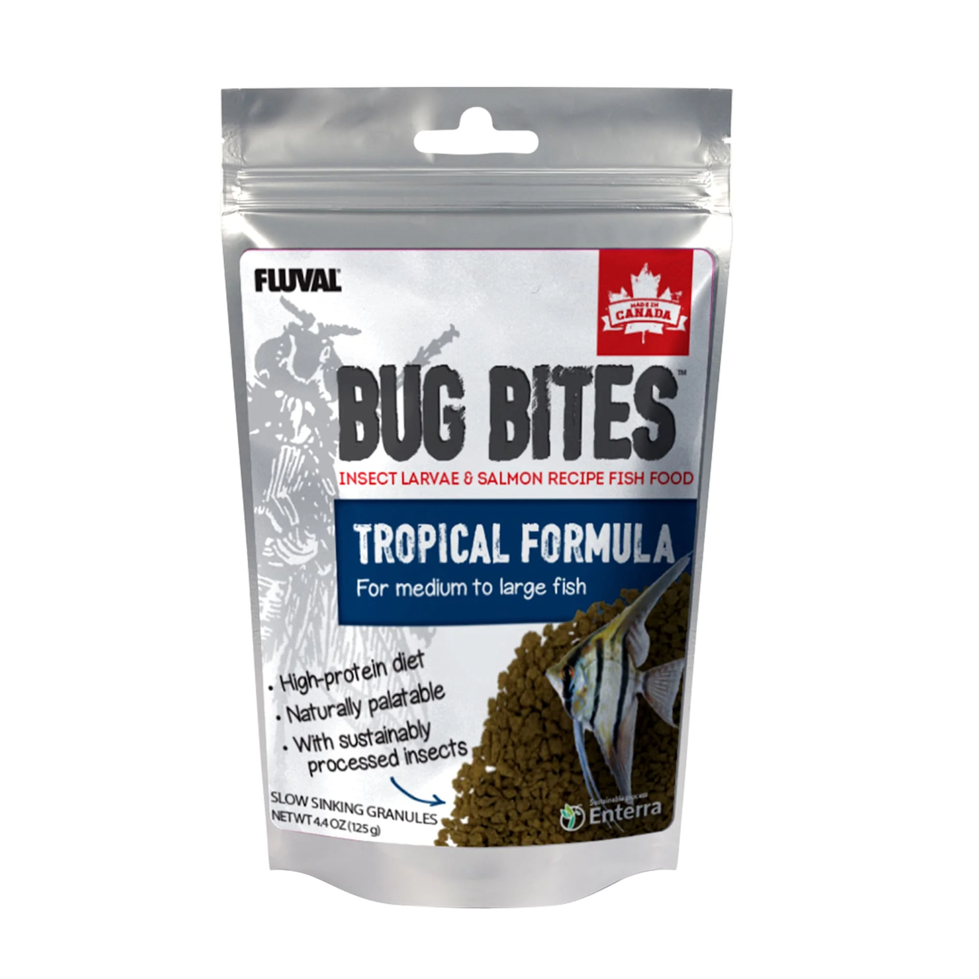 Fluval Bug Bites Tropical Fish Large Granules 4.4 oz - Image 1