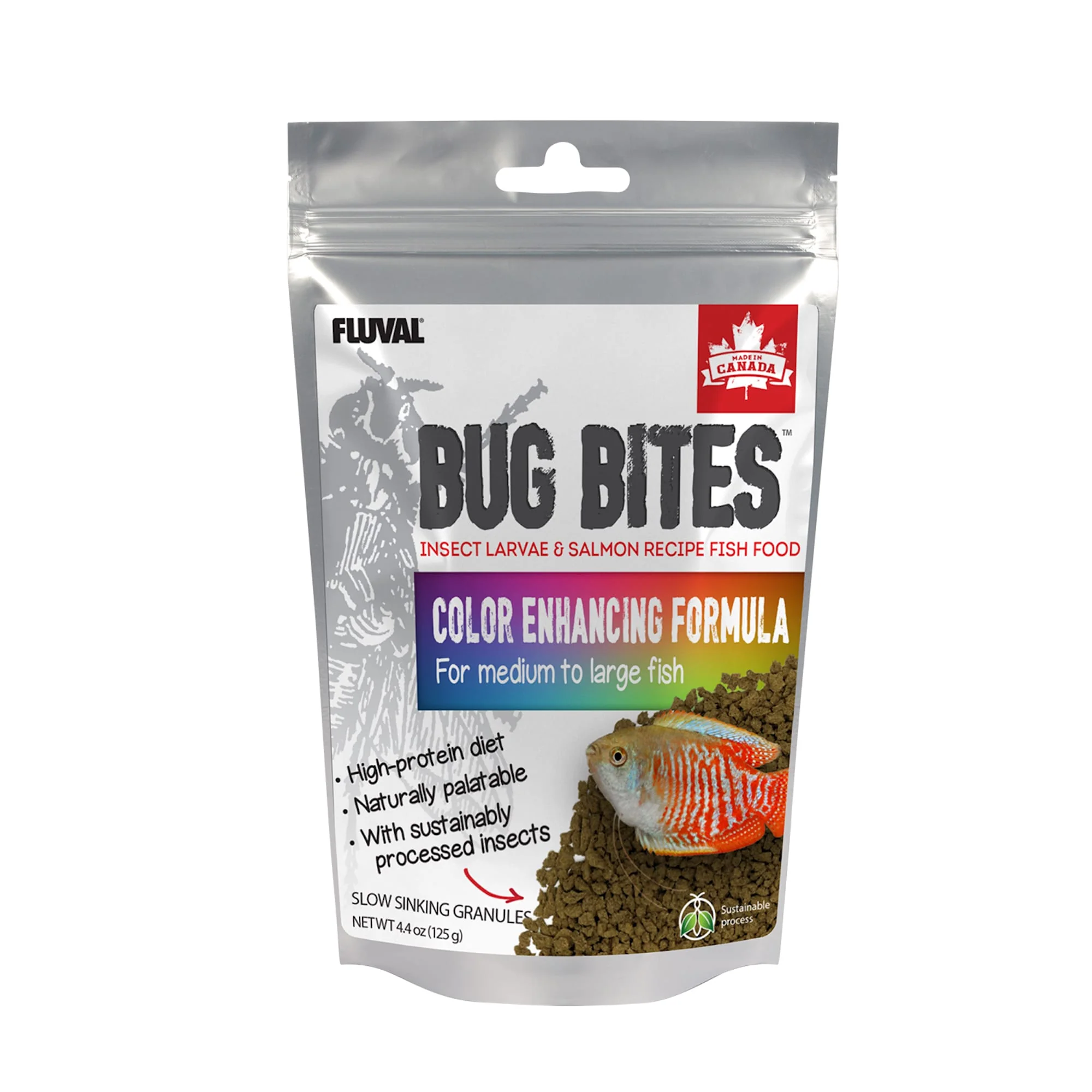 Fluval Bug Bites Color Enhancer Granules 3.5 oz - Image 1