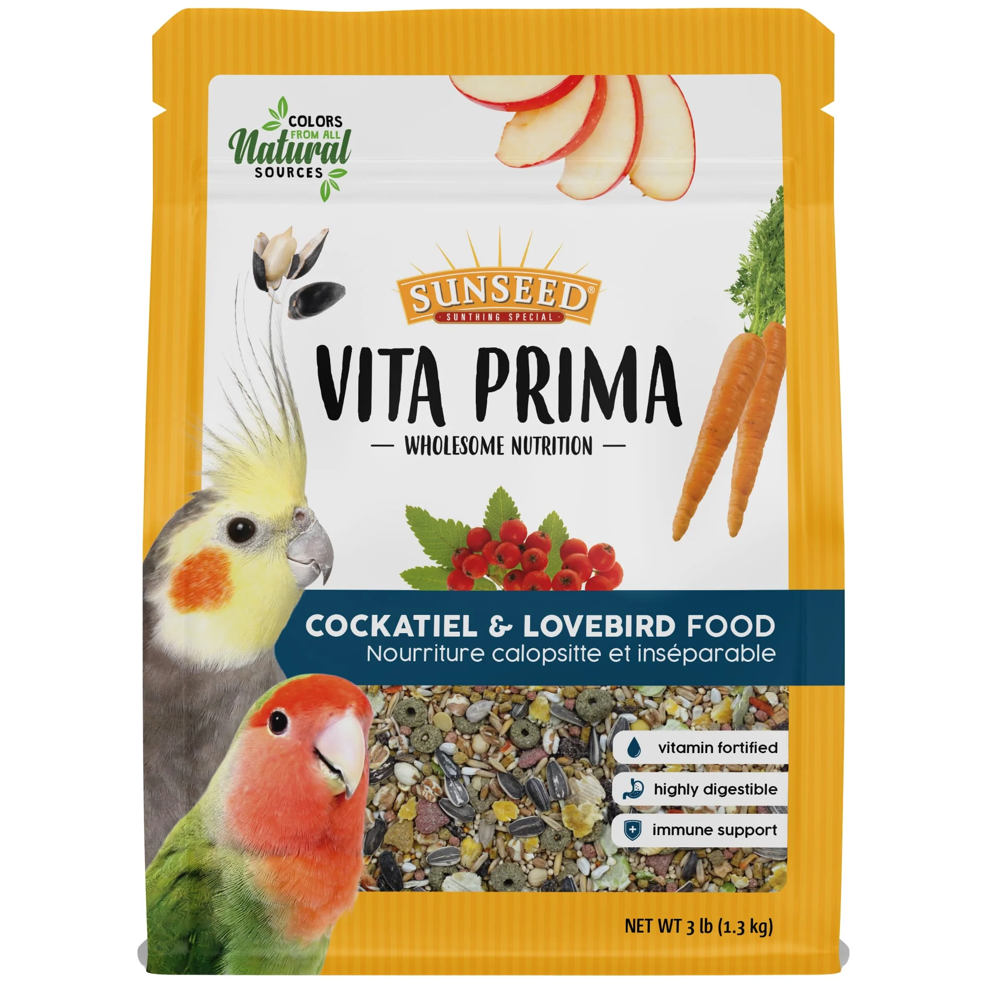 Sunseed Company Vita Prima Cockatiel & Lovebird Formula 3 Lb - Image 1