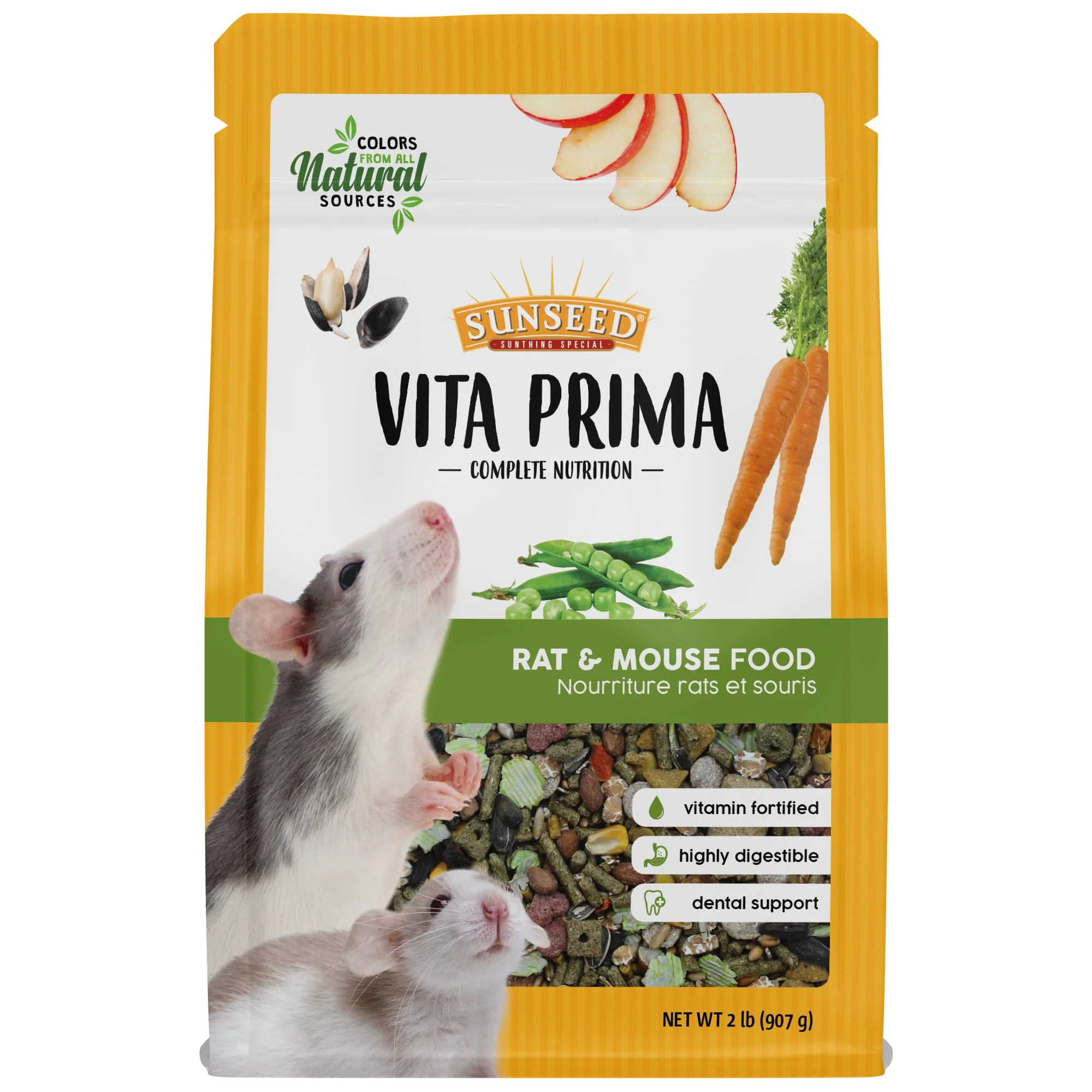 Sunseed Company Vita Prima Rat Mouse & Gerbil Formula 2 Lb - Image 1