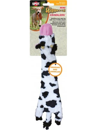 Spot Ethical Pet Dog Toy Skinneeez Crinkler Cow 14In - Image 1