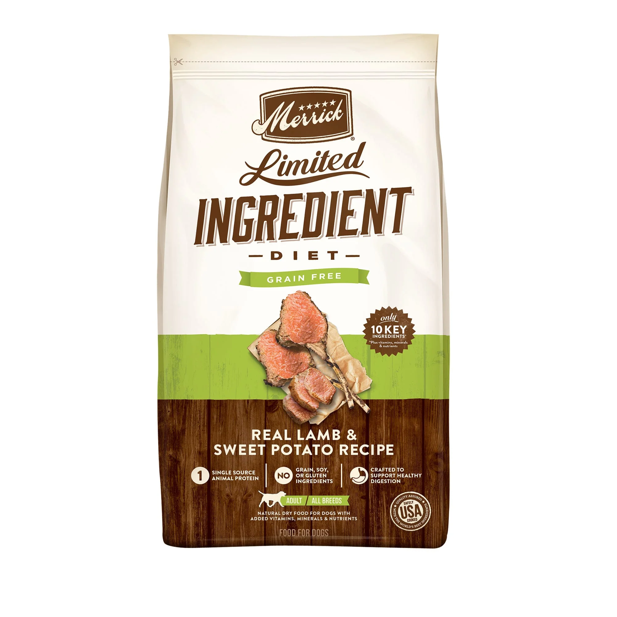 Merrick Limited Ingredient Diet Grain Free Dry Dog Food Real Lamb & Sweet Potato Recipe - 22 lb Bag - Image 1