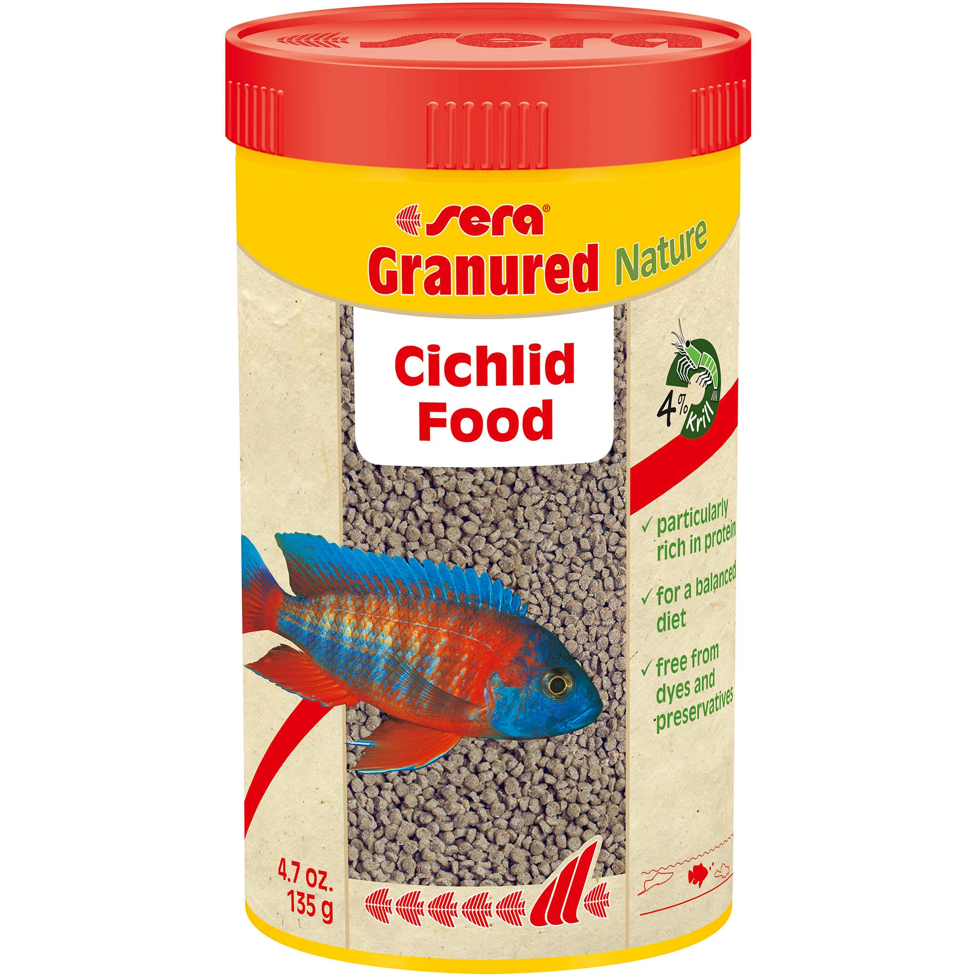 Sera Granured Nature Cichlid Food, 4.7 oz. - Image 1