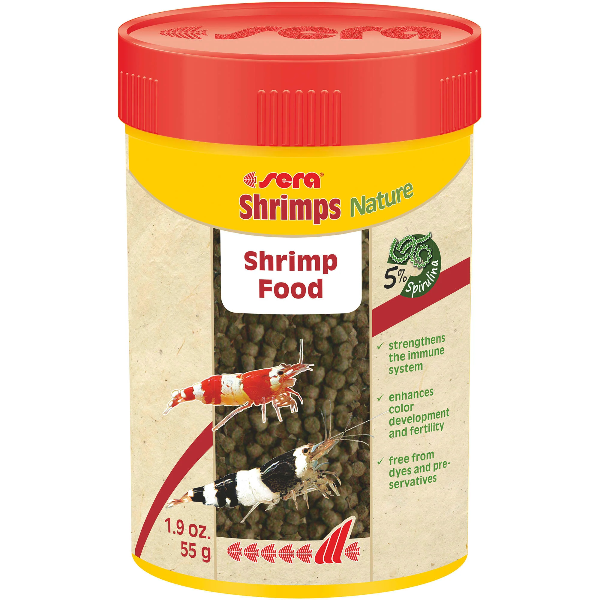 Sera Shrimps Natural Nature Food, 1.9 oz. - Image 1