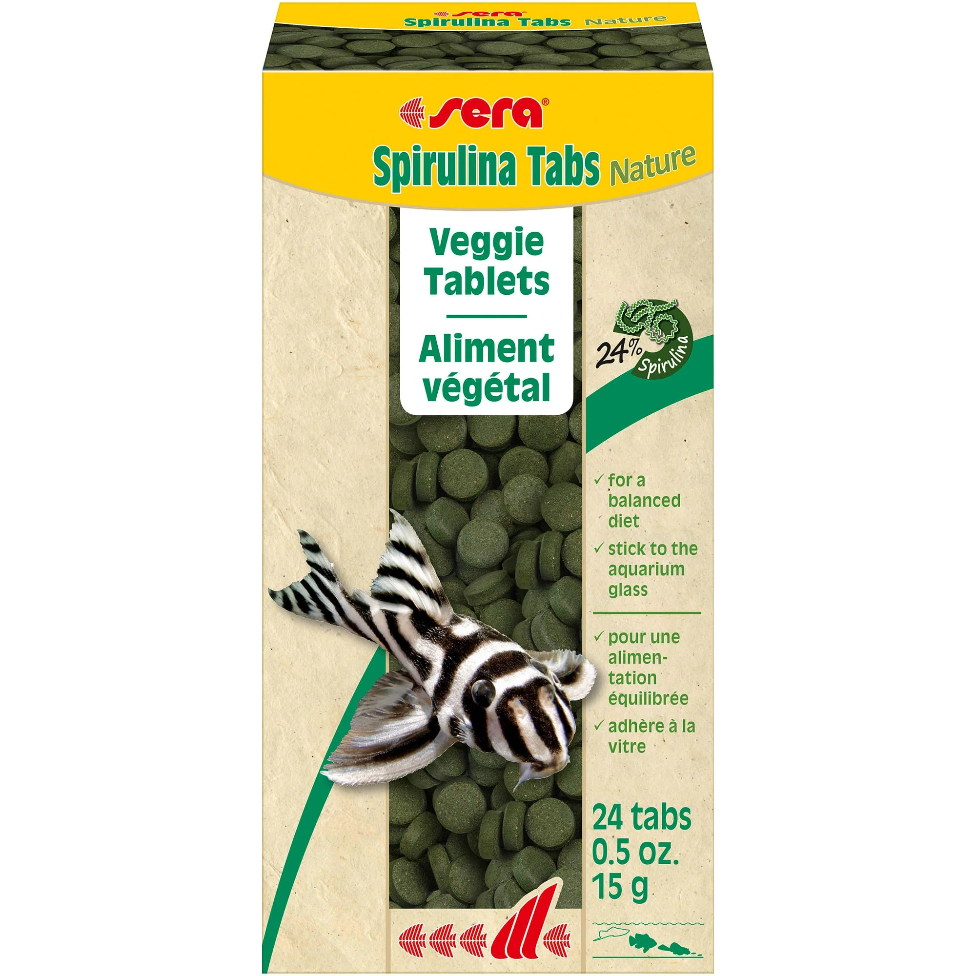 Sera Spirulina Tabs Nature Food 0.5oz 24ct - Image 1