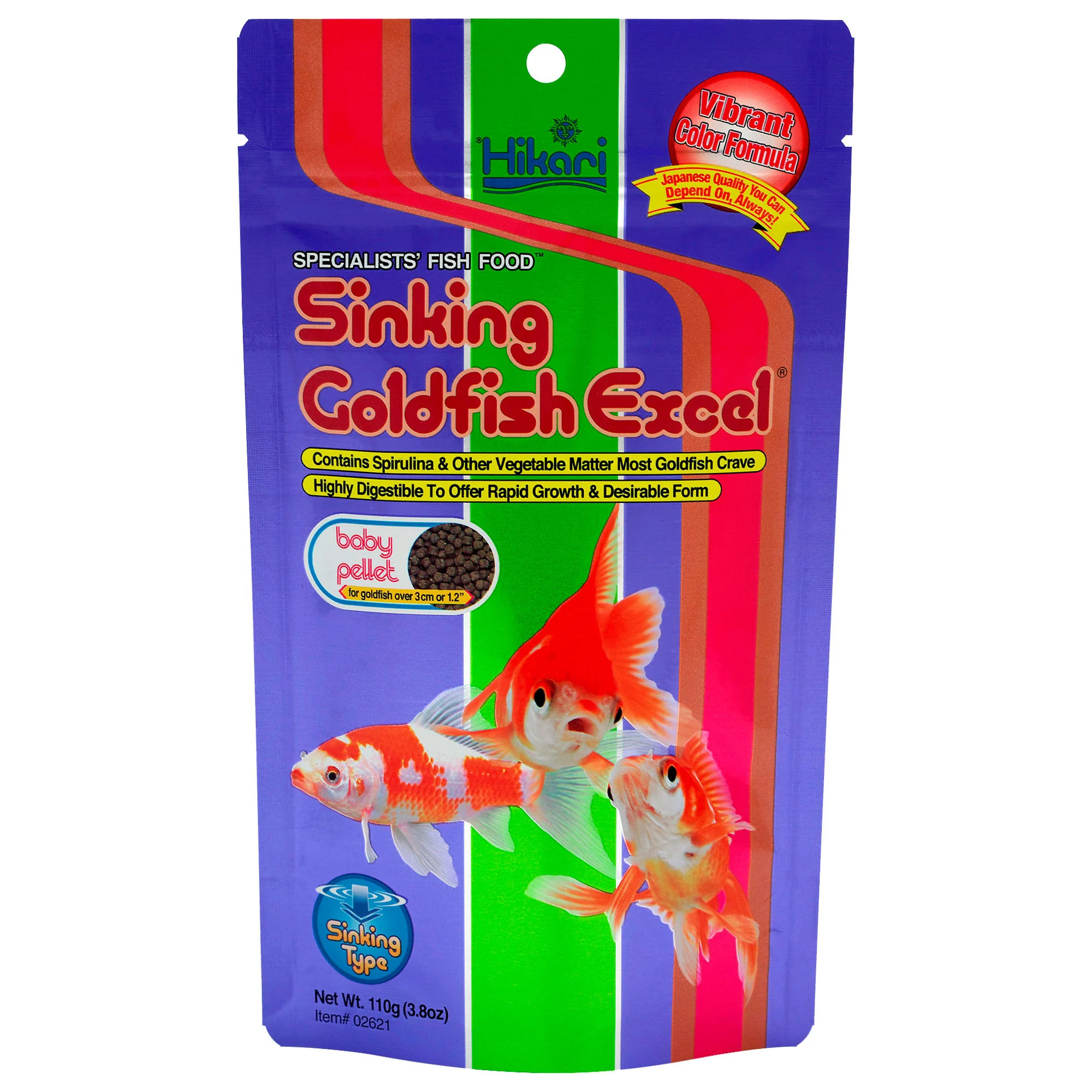 Hikari Sinking Goldfish Excel Baby Pellets Fish Food 3.8 oz. - Image 1