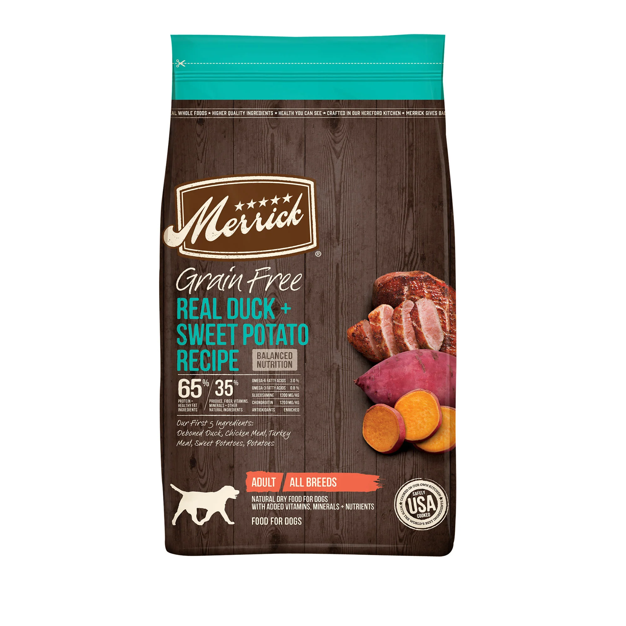 Merrick Grain Free Dry Dog Food Real Duck & Sweet Potato Recipe - 22 lb Bag - Image 1