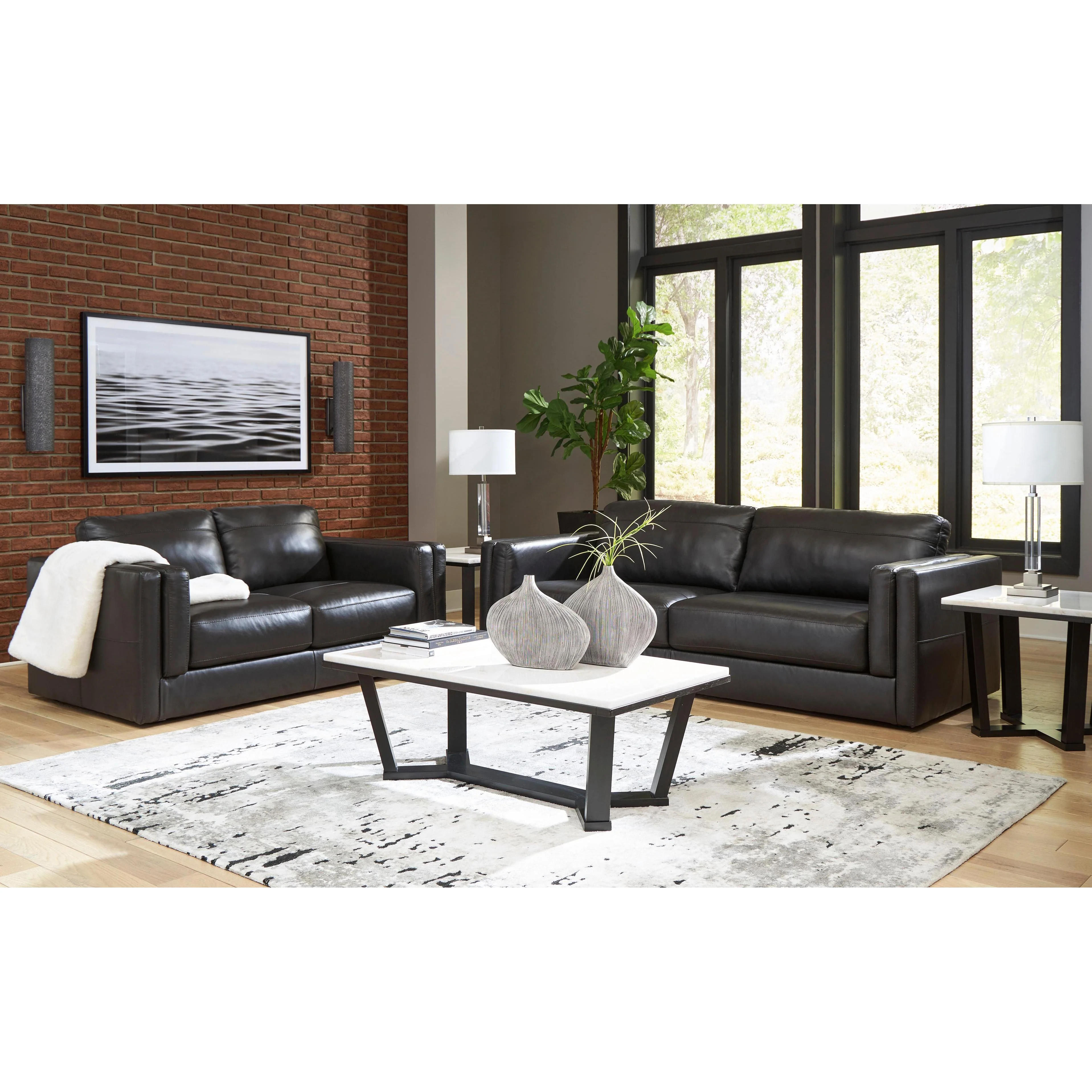 Signature Design by Ashley Amiata 57405U1 2 pc Living Room Set - Image 1