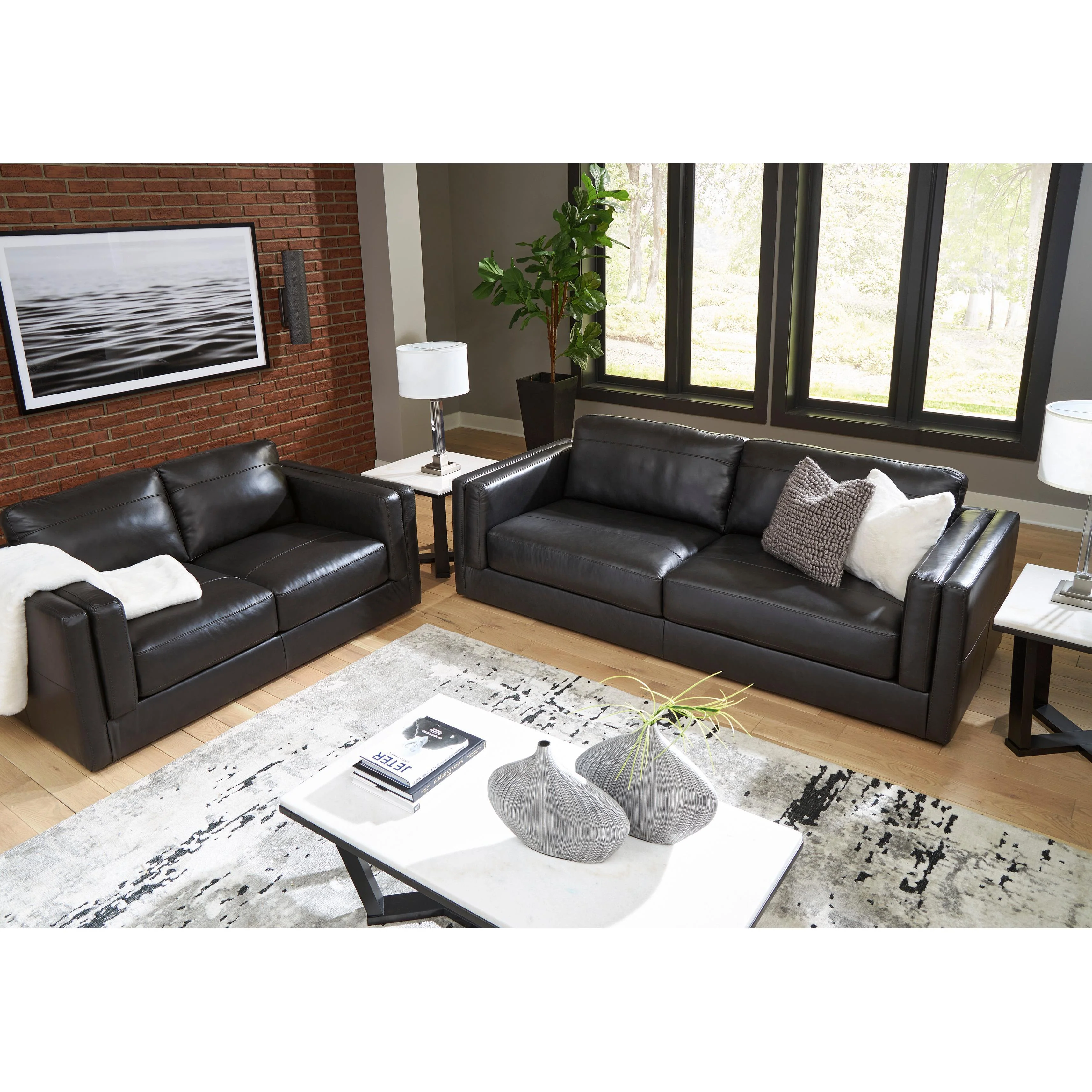 Signature Design by Ashley Amiata 57405U1 2 pc Living Room Set - Image 2