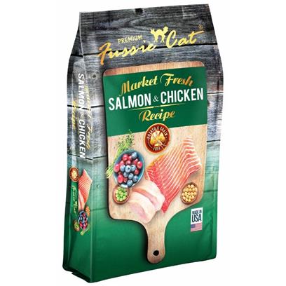 Fussie Cat Market Fresh Salmon & Chicken Formula dry 4# bag - Image 1