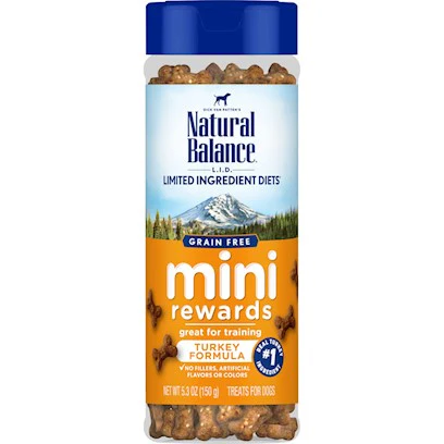 Natural Balance L.I.D Mini Rewards Soft & Chewy Turkey Recipe Dog Treats 5.3-oz - Image 1