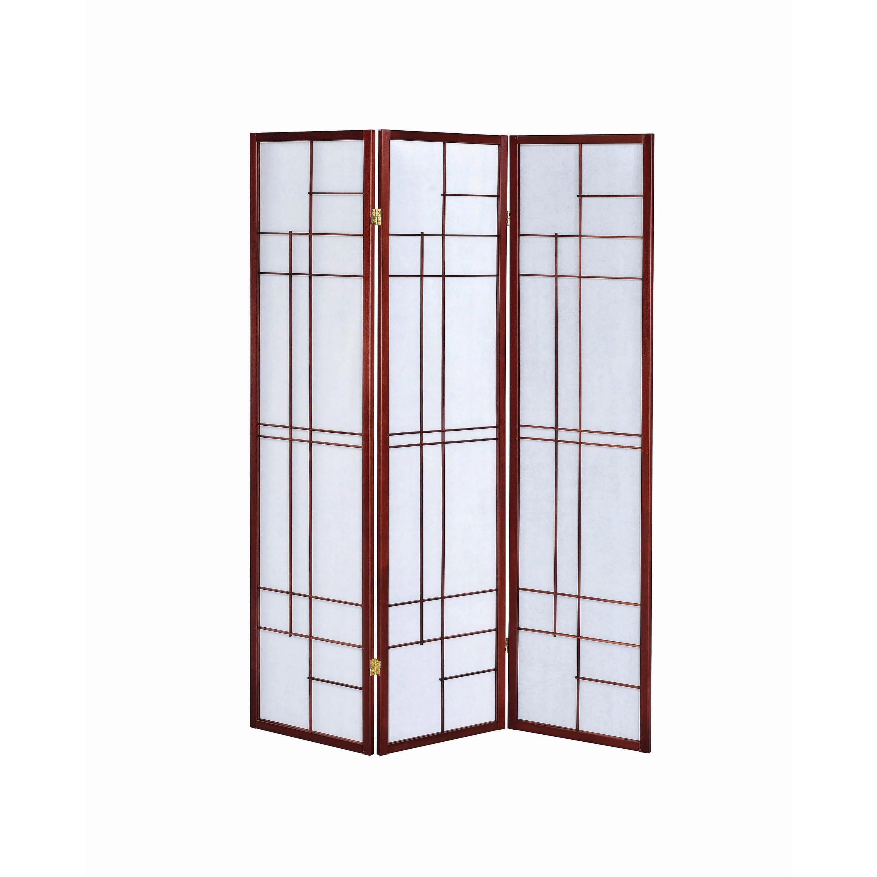 Coaster Furniture Katerina 900110 3-Panel Room Divider Folding Shoji Screen - Cherry - Image 2