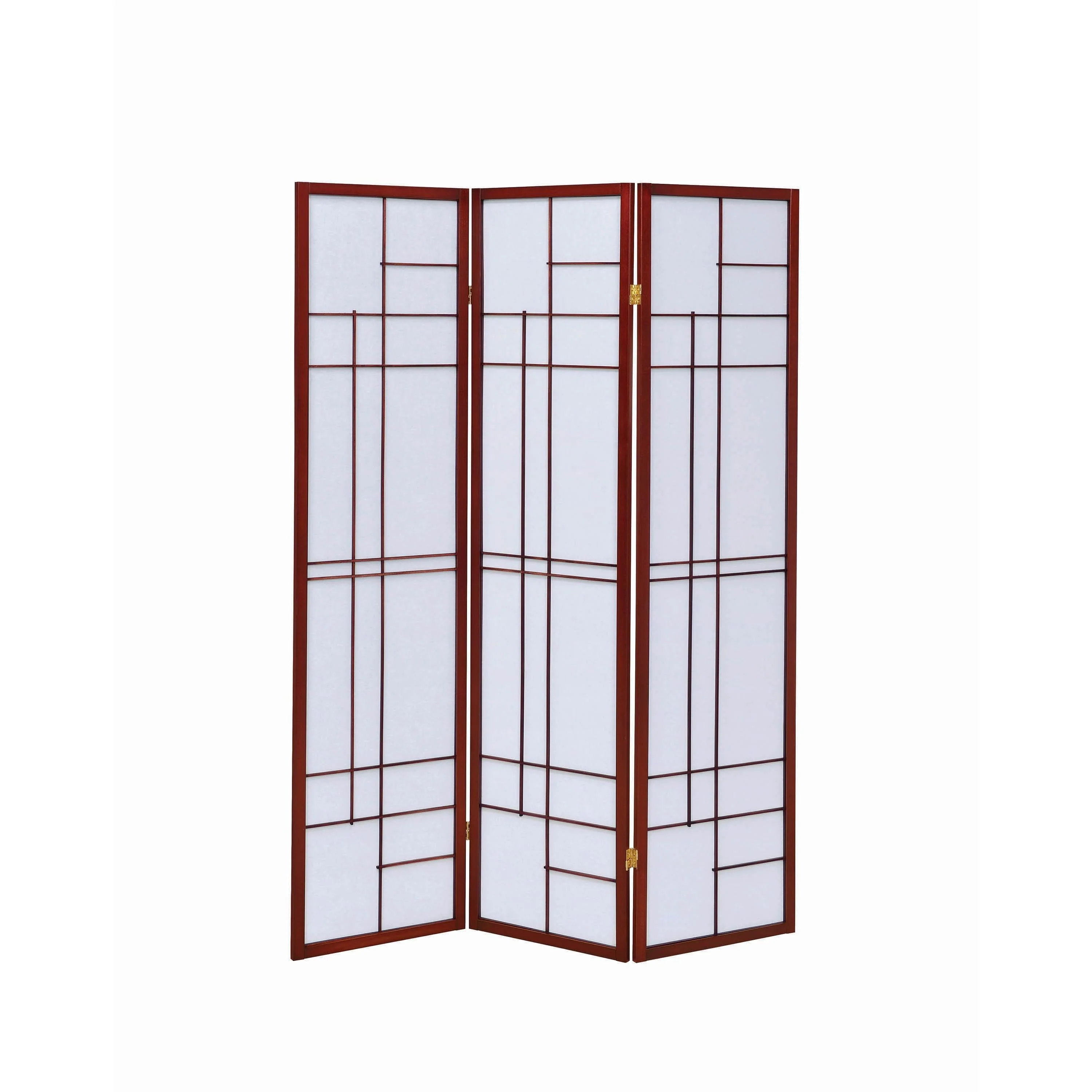 Coaster Furniture Katerina 900110 3-Panel Room Divider Folding Shoji Screen - Cherry - Image 3