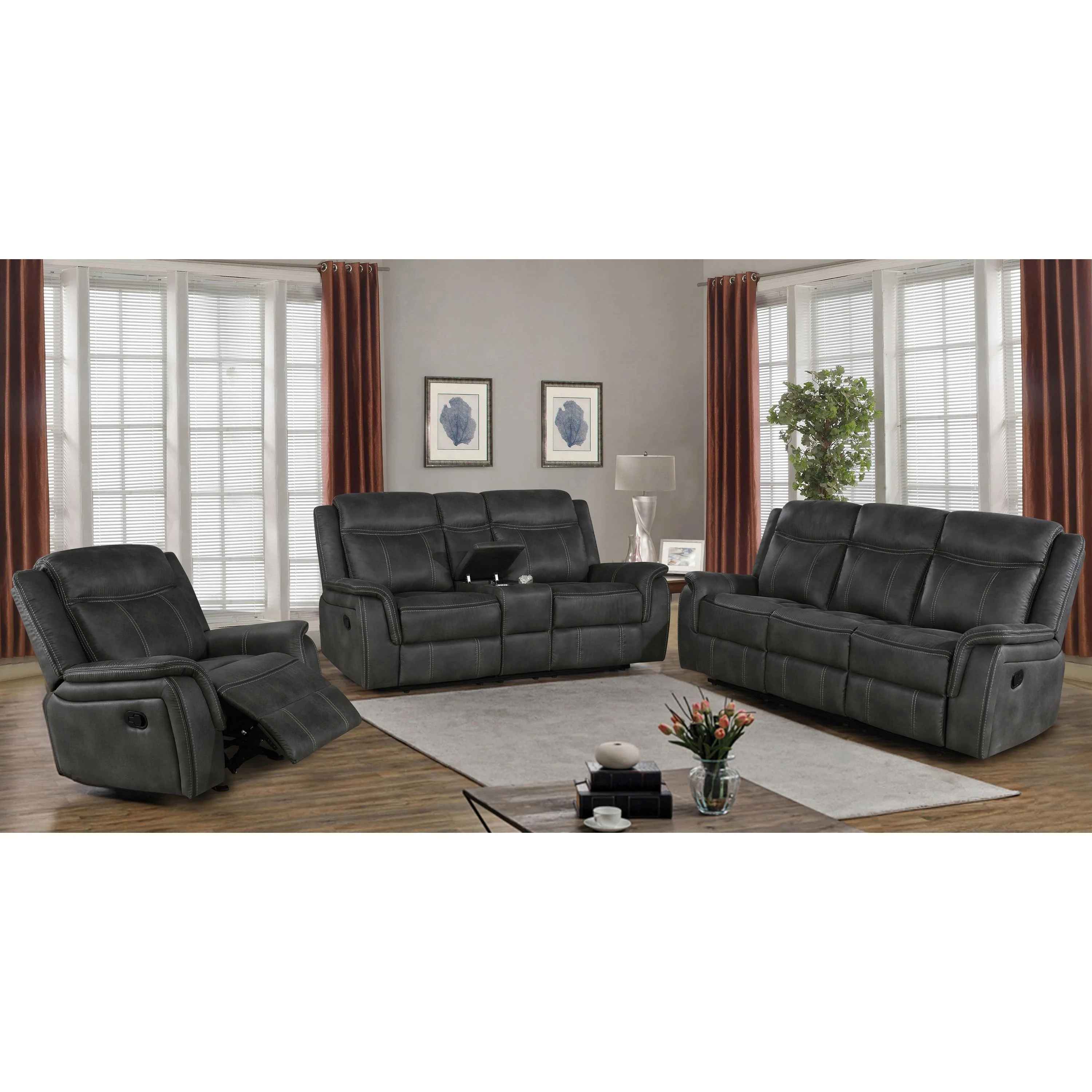 Coaster Furniture Lawrence 603504-S3 3 pc Power Reclining Living Room Set