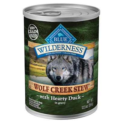 Blue Buffalo Wilderness Grain Free Wolf Creek Stew Wet Dog Food With Hearty Duck - 12.5oz - Image 1