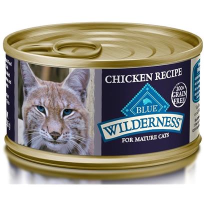 Blue Buffalo Wilderness High Protein Grain Free, Natural Mature Pate Wet Cat Food, Chicken, 5.5-oz - Image 1