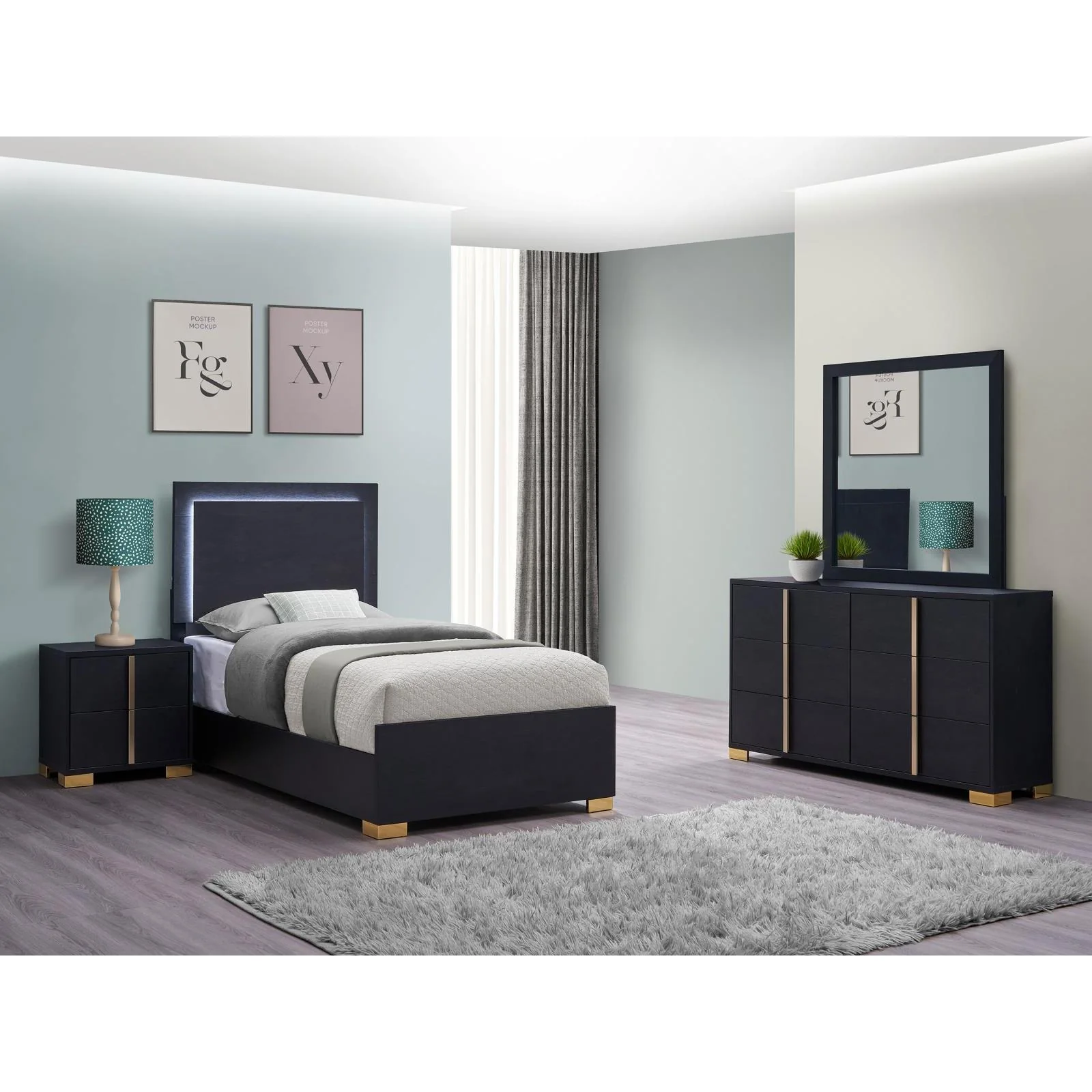 Coaster Furniture Marceline 222831T-S4 6 pc Twin Panel Bedroom Set - Image 1