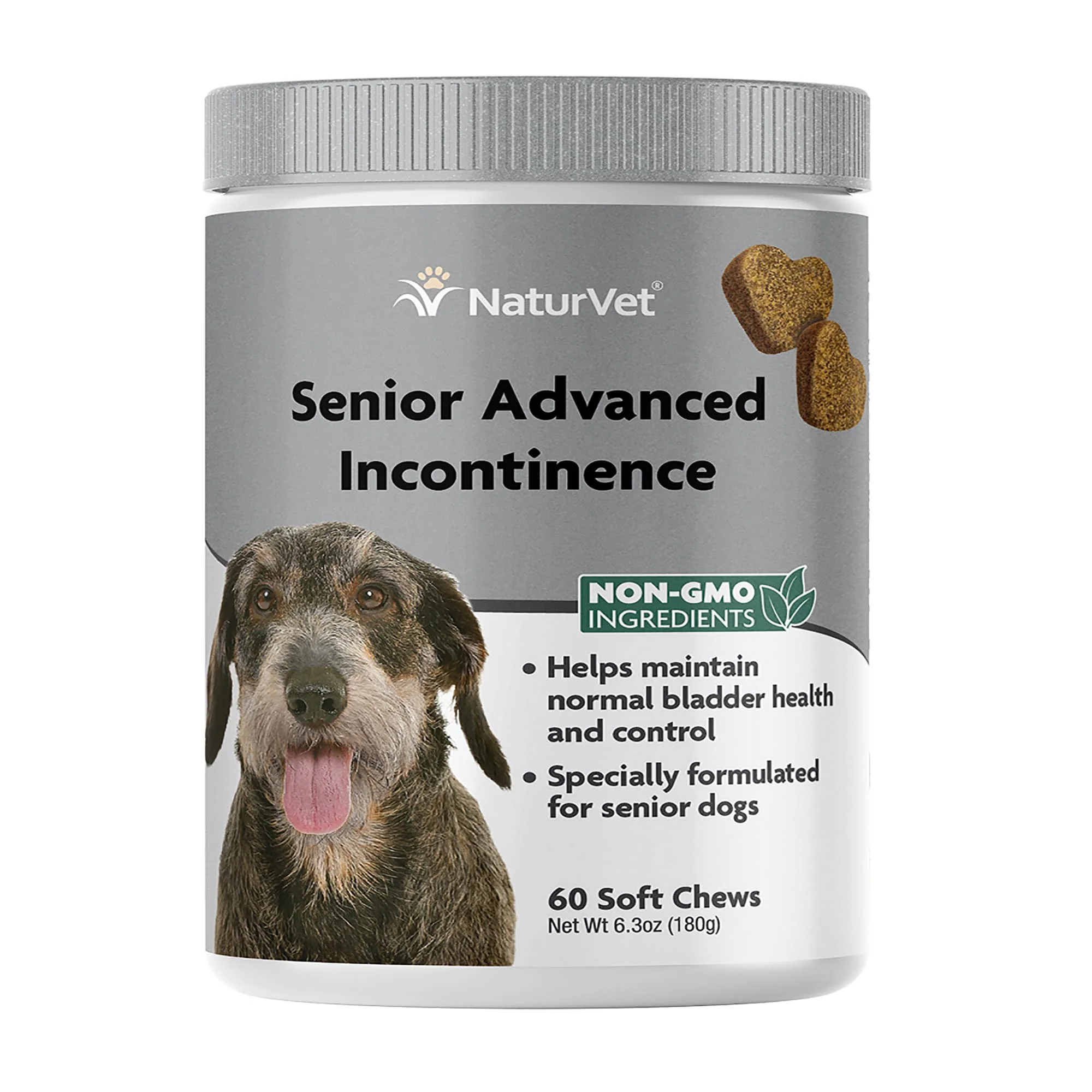 NaturVet Senior Advanced Incontinence Dog Soft Chew, Count of 60, 2.75 IN - Image 1