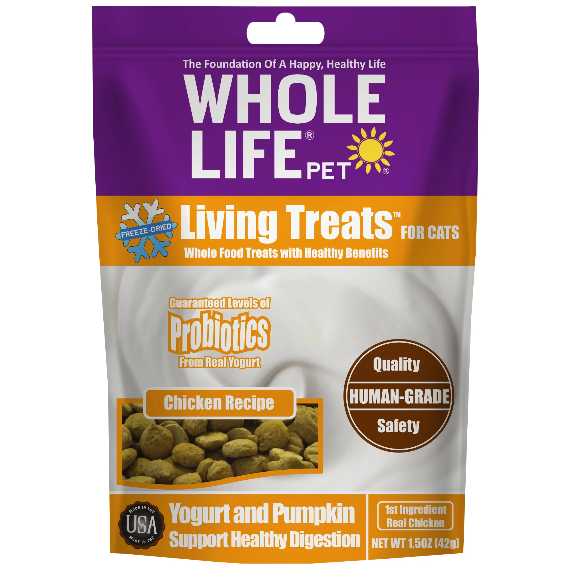 Whole Life Pet Living Treats Chicken Recipe Cat Treats 1.5oz - Image 1