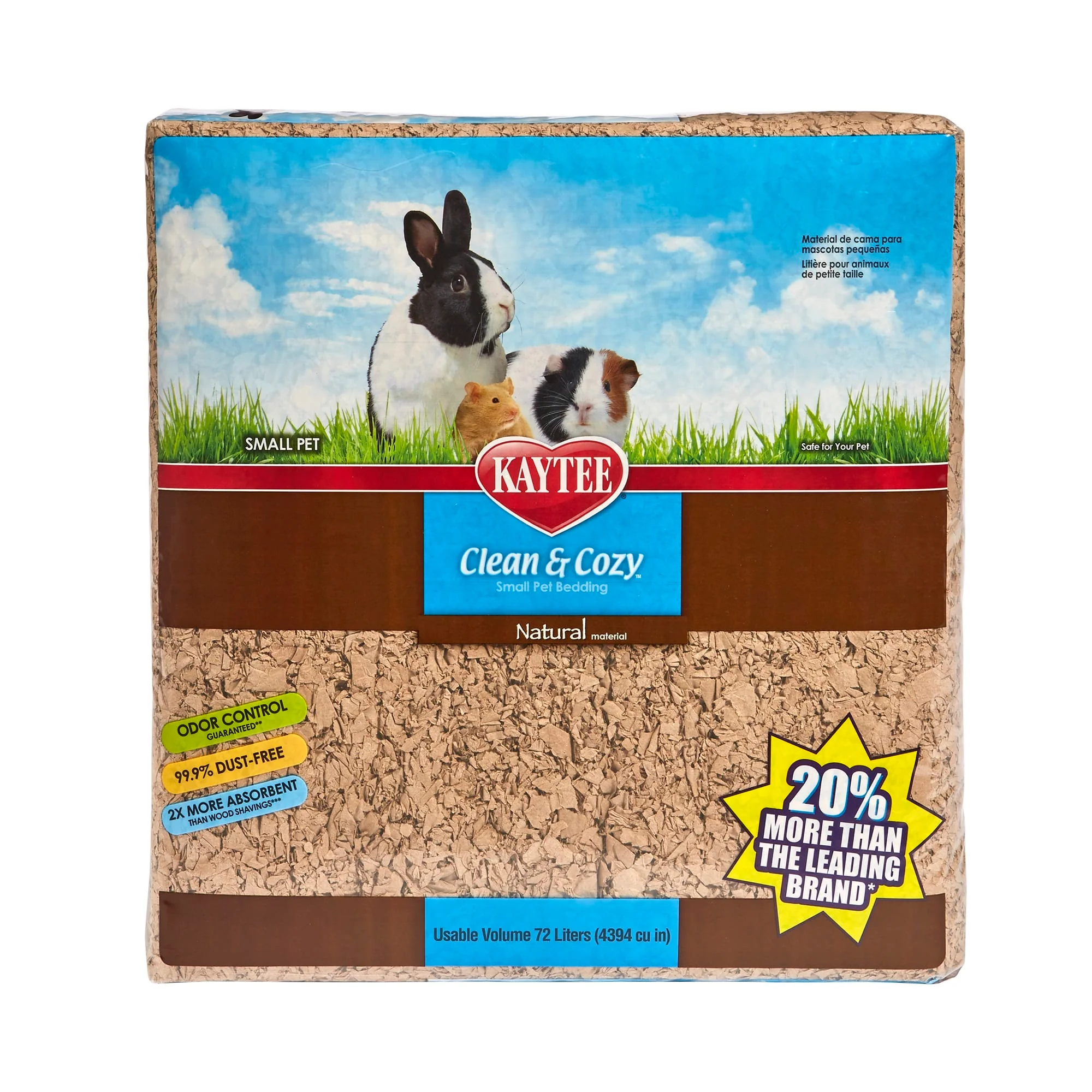 Kaytee Clean & Cozy Natural Small Animal Pet Bedding 72 Liters - Image 1