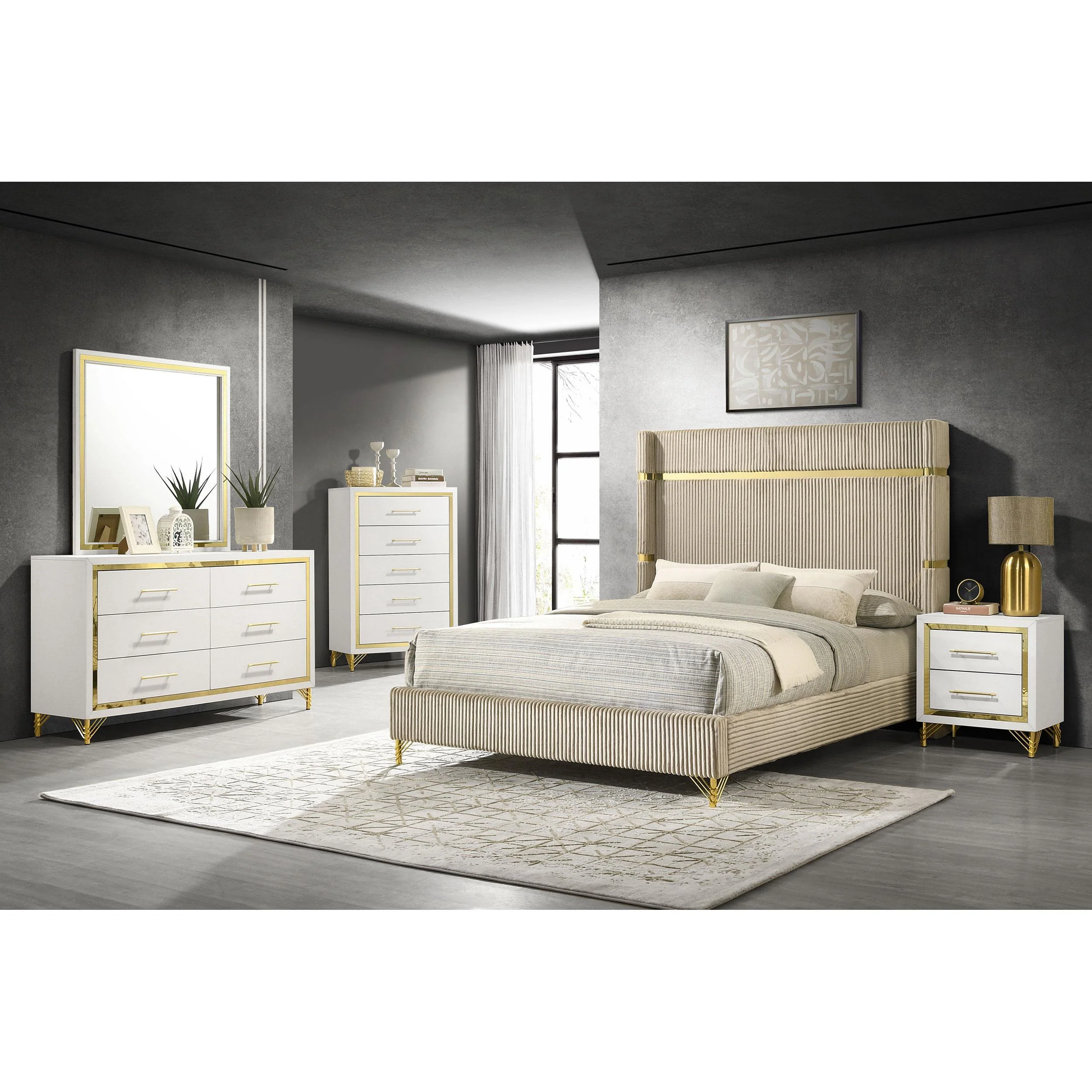 Coaster Furniture Lucia 224731Q-S5 7 pc Queen Panel Bedroom Set - Image 1