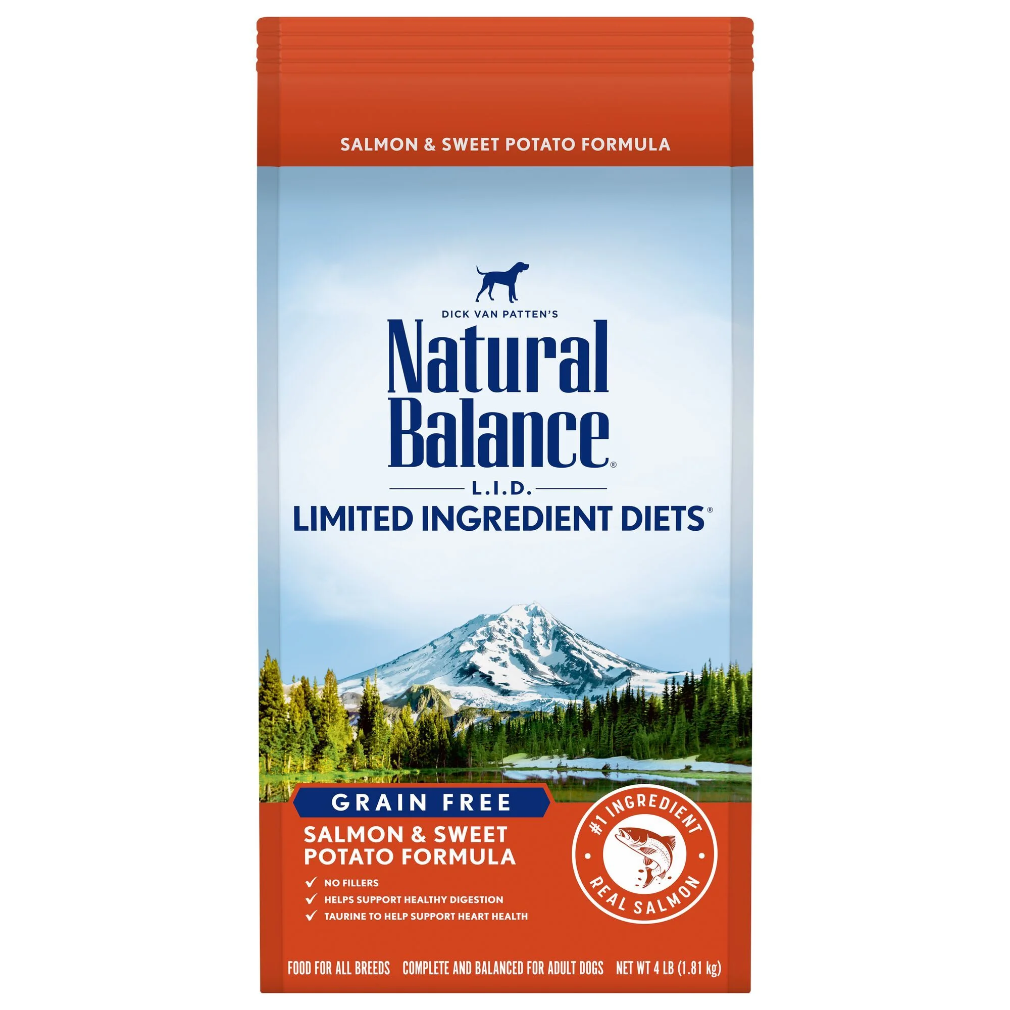 Natural Balance L.I.D. Limited Ingredient Diets Salmon & Sweet Potato Formula Dry Dog Food, 4 lbs. - Image 1