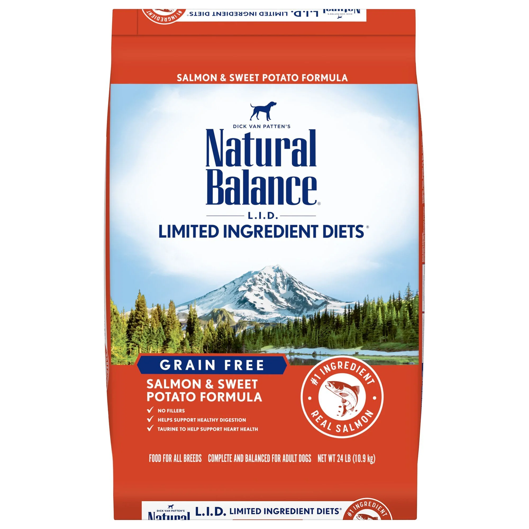 Natural Balance L.I.D. Limited Ingredient Diets Salmon & Sweet Potato Formula Dry Dog Food  24 Pounds - Image 1