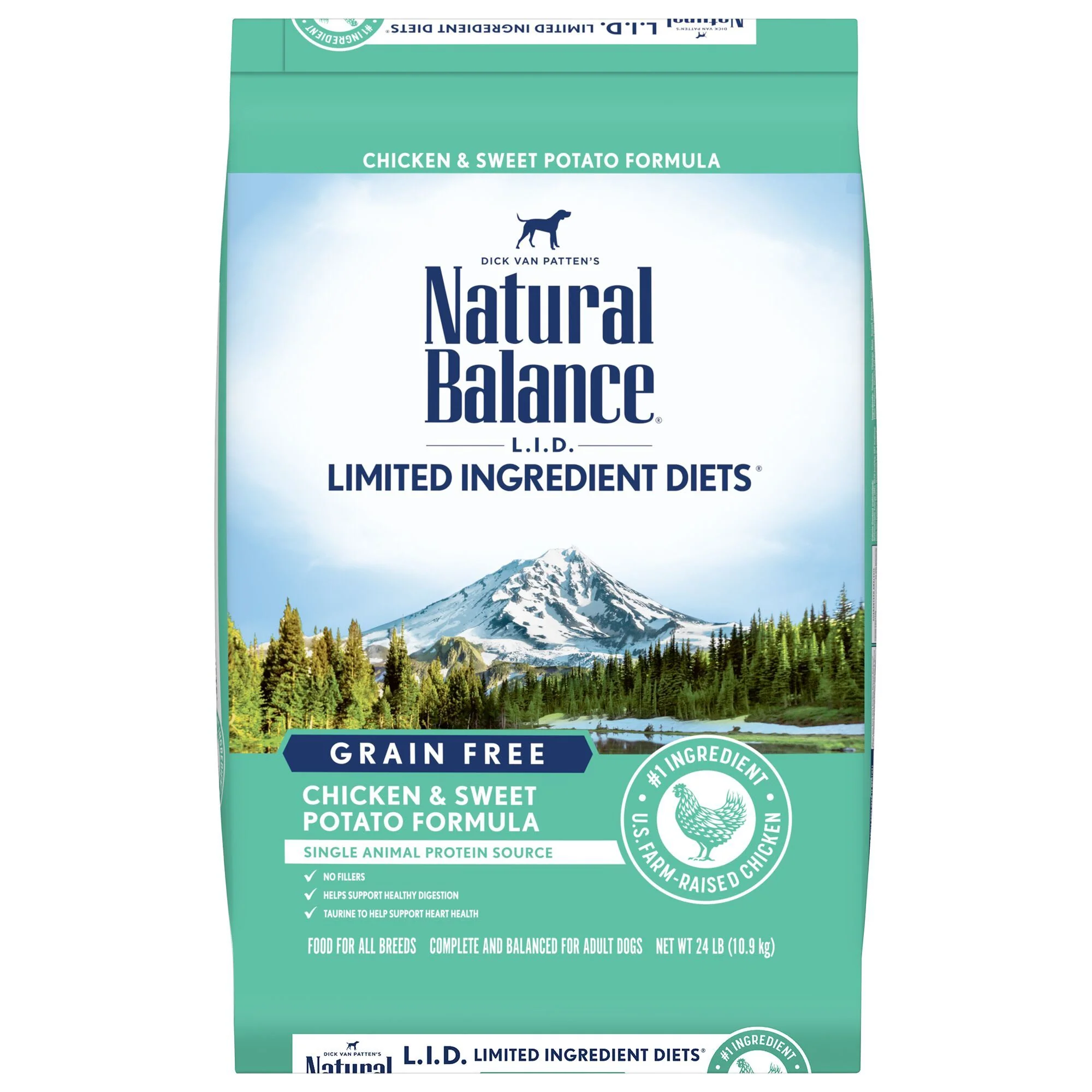 Natural Balance L.I.D. Limited Ingredient Diets Chicken & Sweet Potato Formula Dry Dog Food  24 Pounds - Image 1