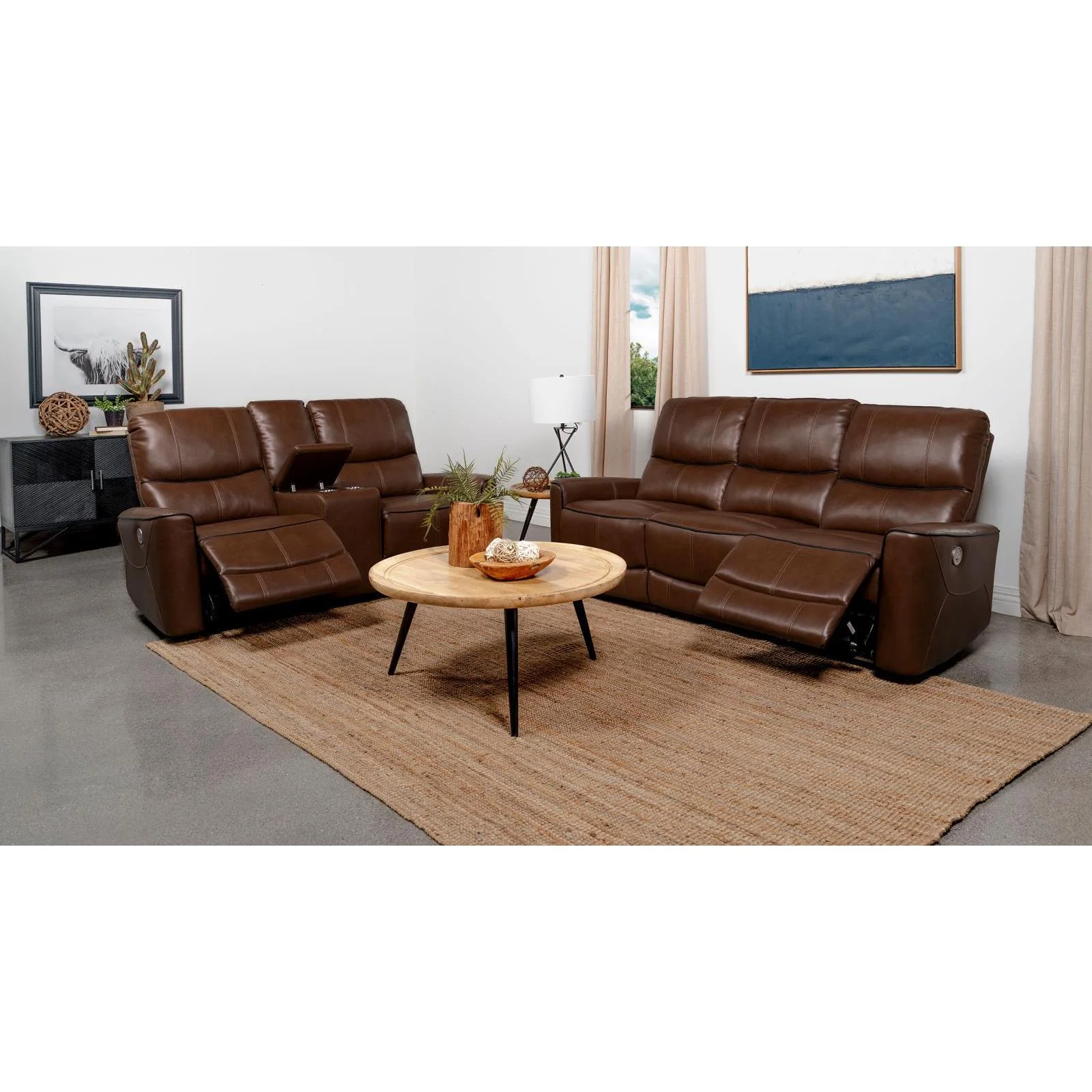 Coaster Furniture Greenfield 610264P-S2 2 pc Power Reclining Living Room Set - Image 2