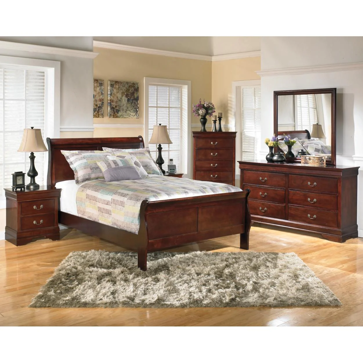 Signature Design by Ashley Alisdair B376B19 7 pc Full Sleigh Bedroom Set - Image 1