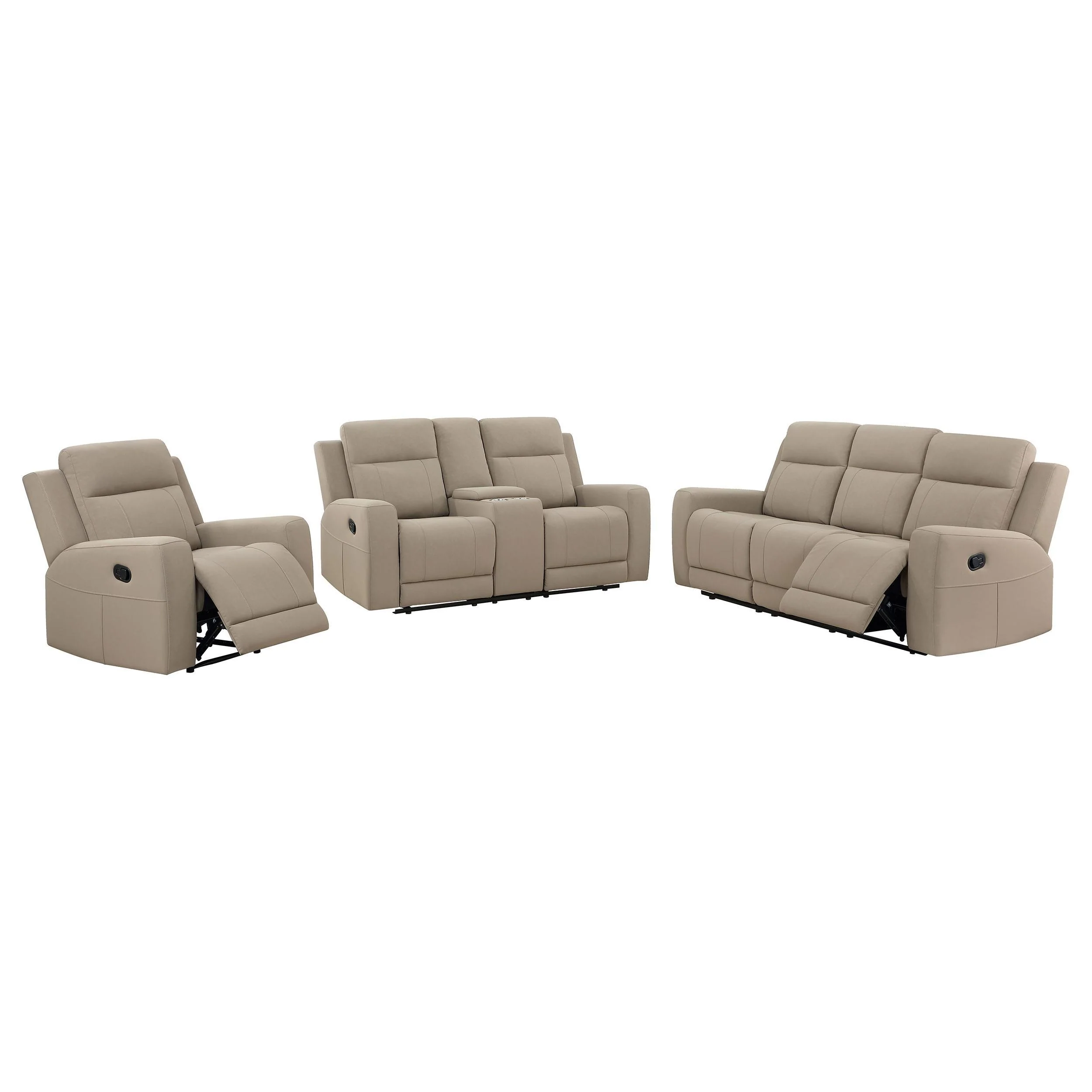 Coaster Furniture Brentwood 610281-S3 3 pc Reclining Living Room Set - Image 2