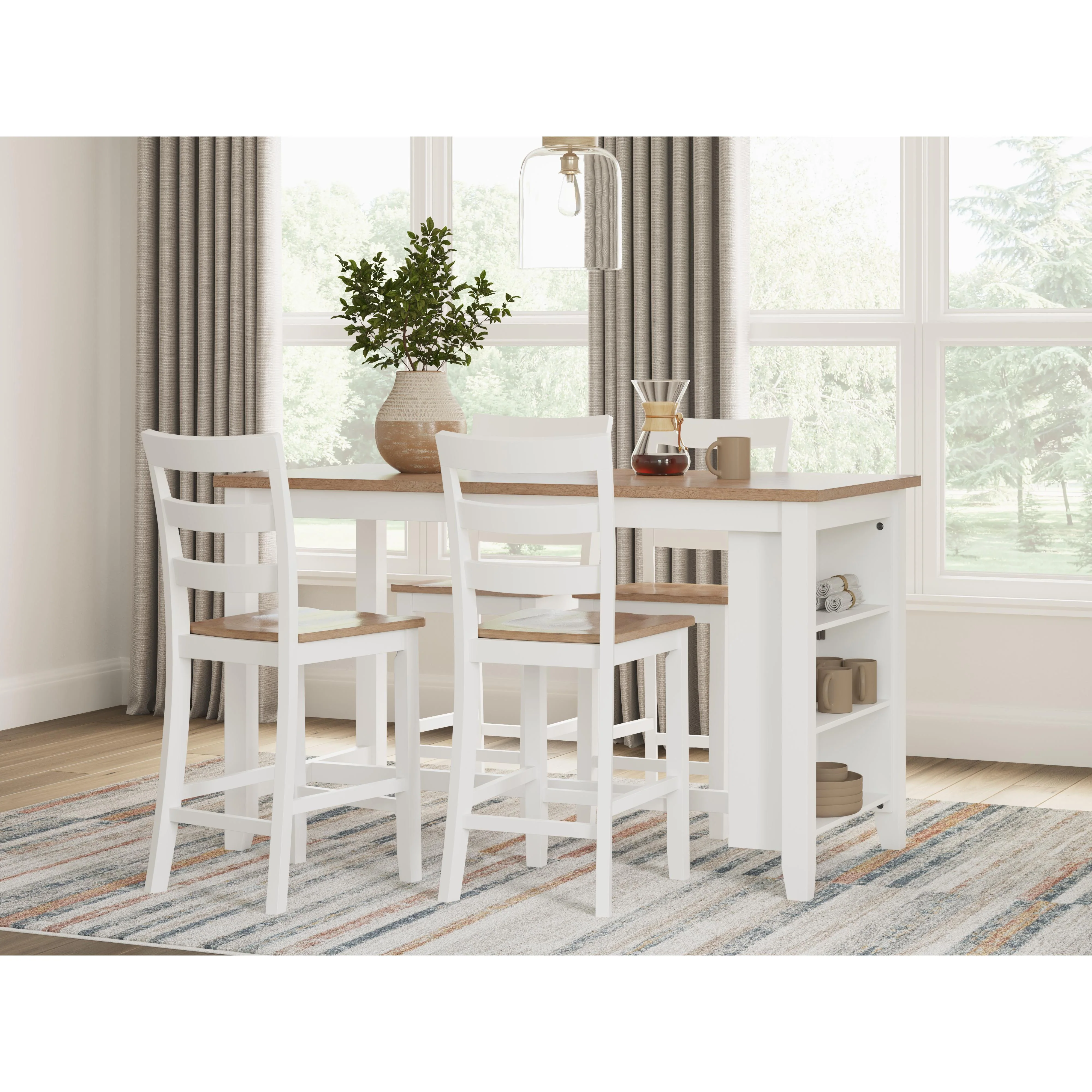 Signature Design by Ashley Gesthaven D398D2 5 pc Counter Height Dining Set - Image 1