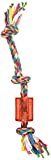 Mammoth Pet Products-Cloth Squeaky Rope Tpr- Multicolored Small - Image 1