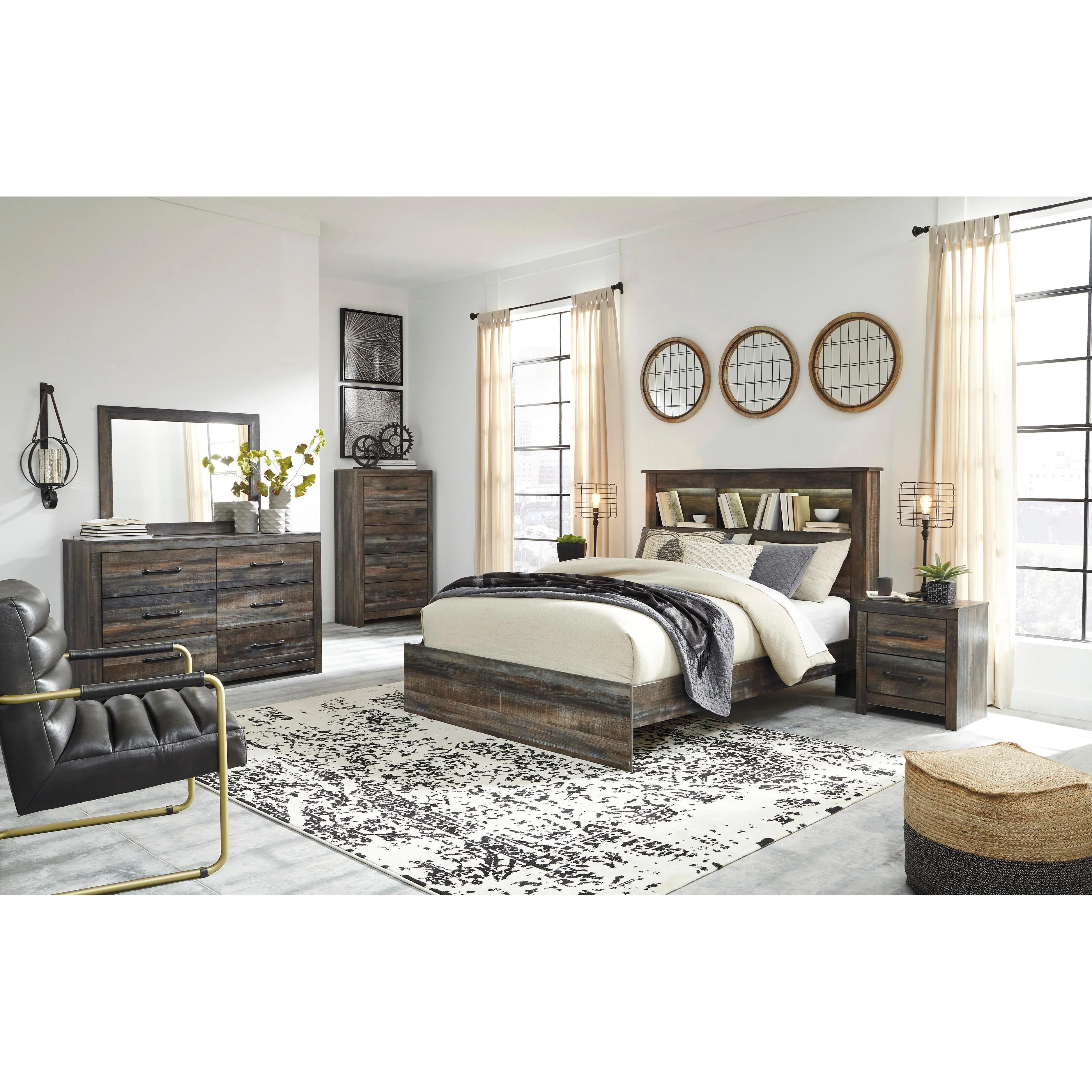 Signature Design by Ashley Drystan B211 8 pc Queen Bookcase Bedroom Set - Image 1