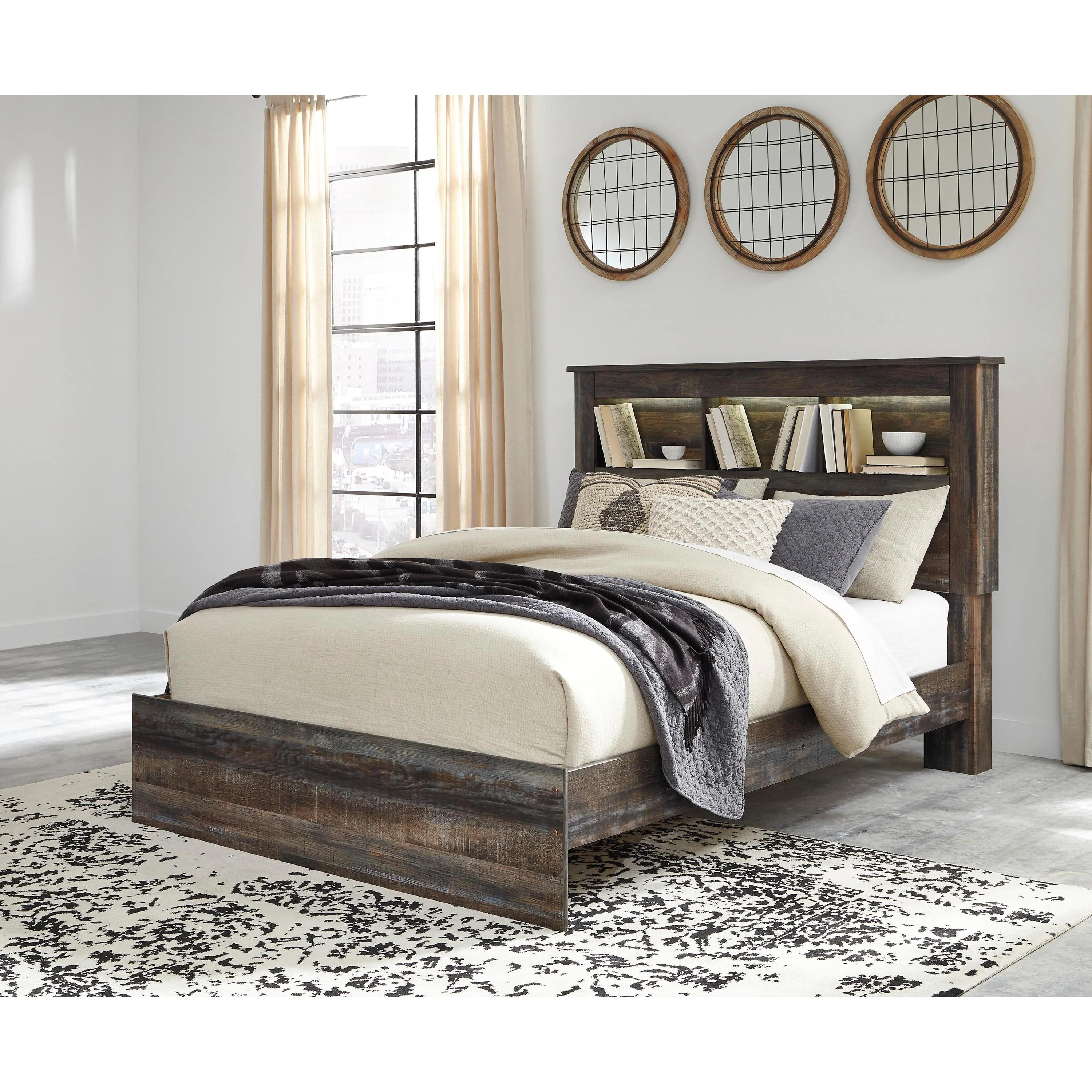 Signature Design by Ashley Drystan B211 8 pc Queen Bookcase Bedroom Set - Image 2