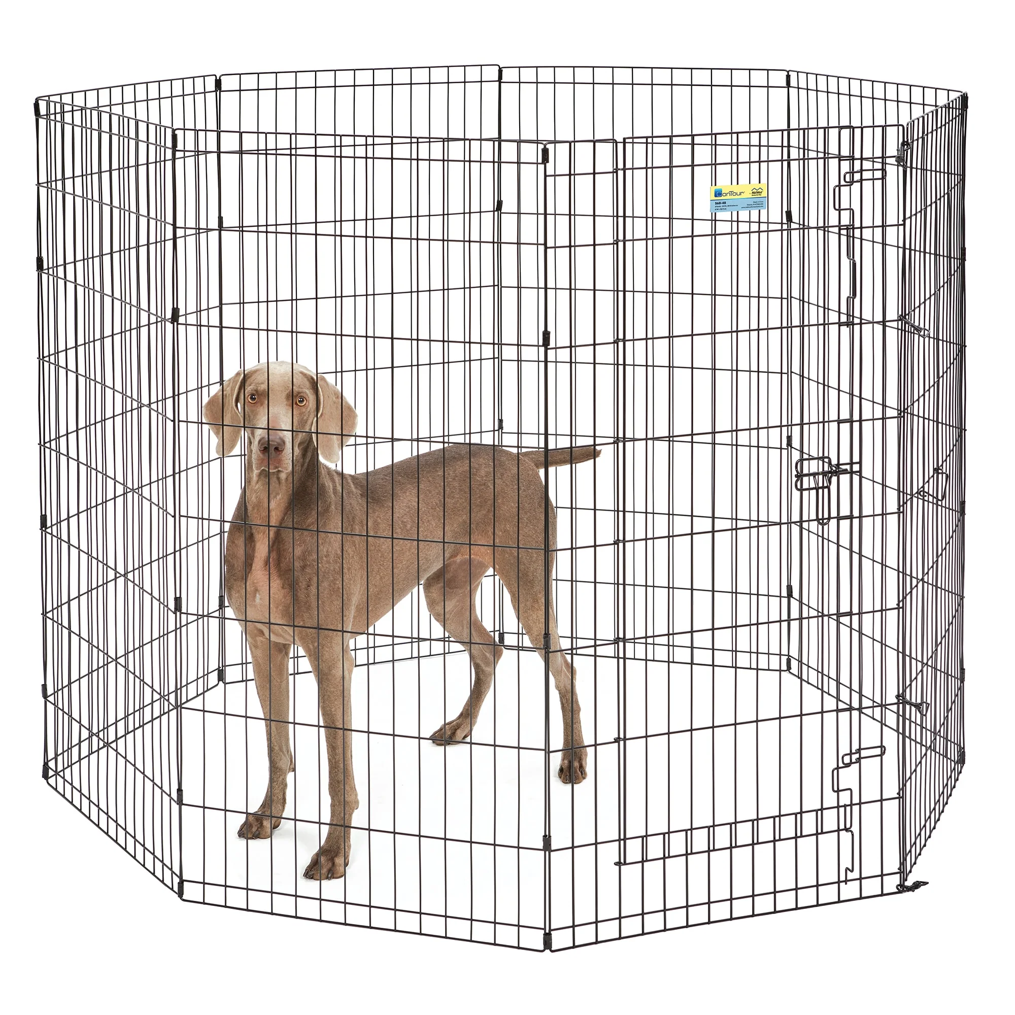 Midwest Black Contour Exercise Pen for Dogs, 48 H - Image 1