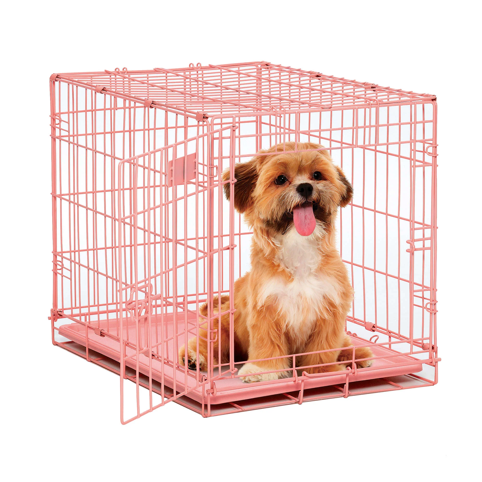 Midwest iCrate Single Door Dog Crate  24  H  Pink - Image 1