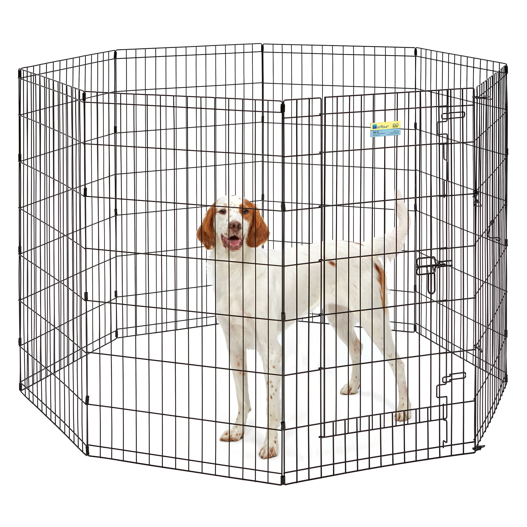 Midwest Black Contour Exercise Pen for Dogs, 42 H - Image 1