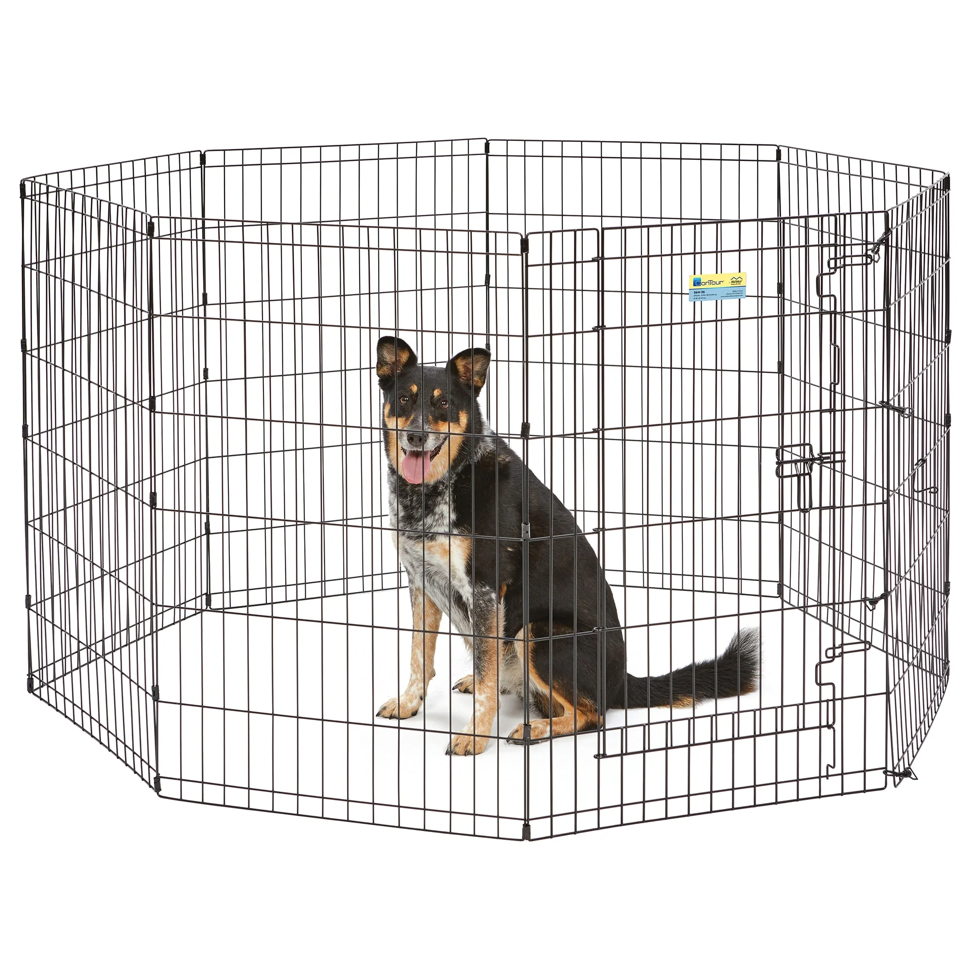 Midwest Black Contour Exercise Pen for Dogs, 36 H - Image 1
