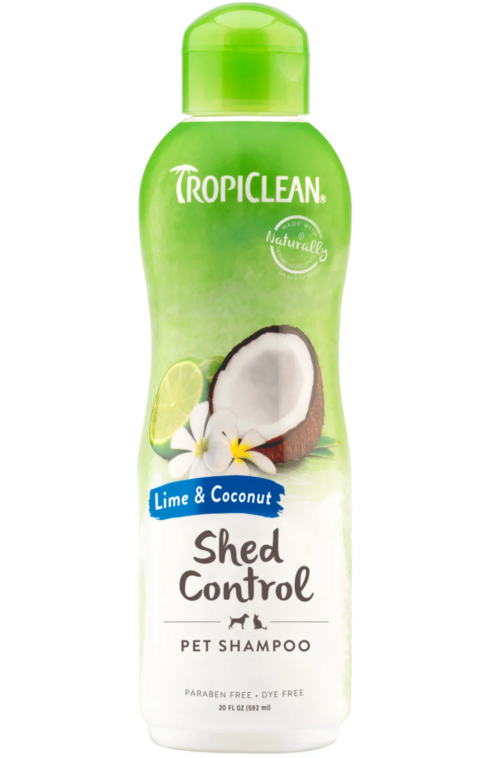 TropiClean Lime & Coconut Shed Control Shampoo for Pets, 20oz - Image 1