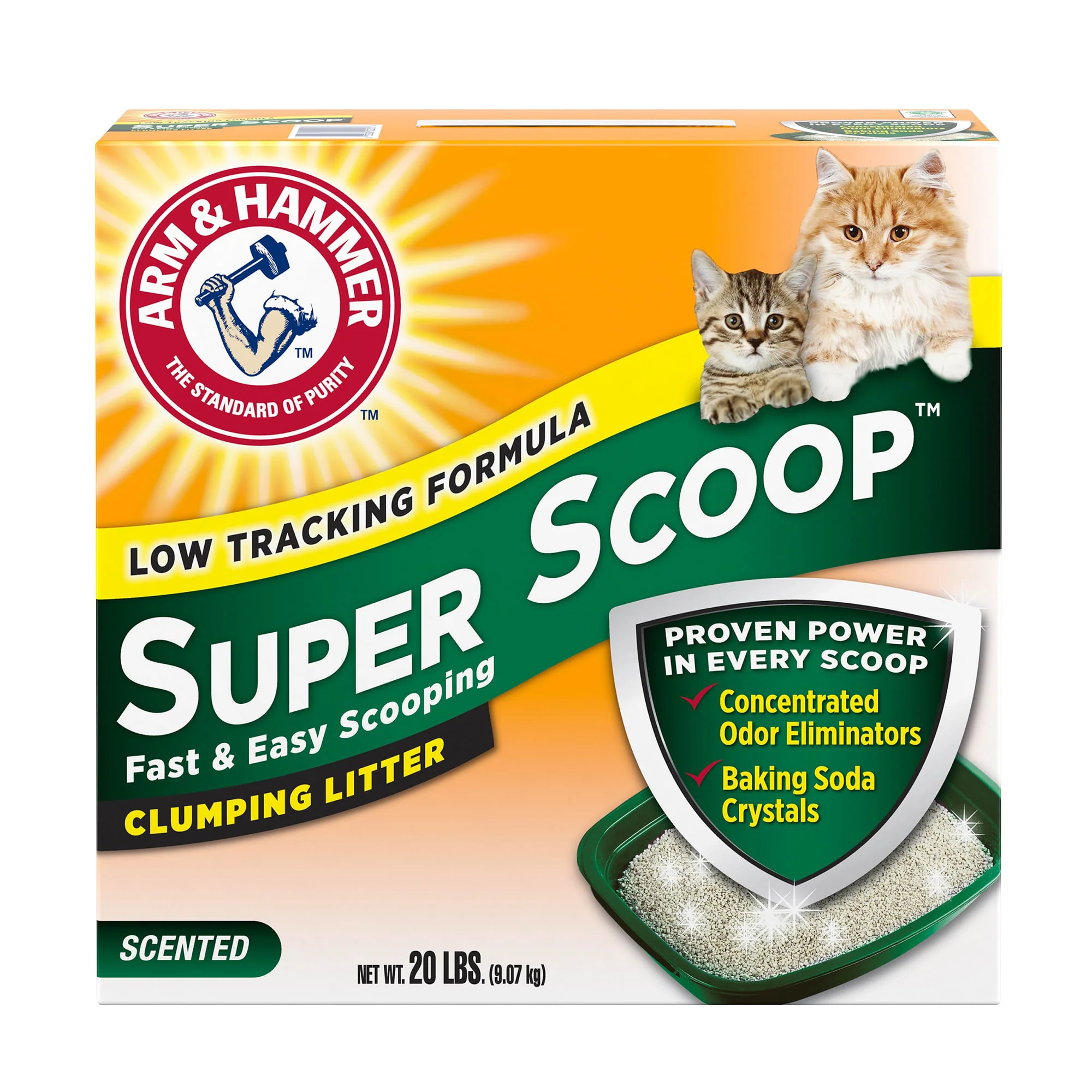 Arm & Hammer Super Scoop Clumping Litter Fresh Scent, 20lb - Image 1
