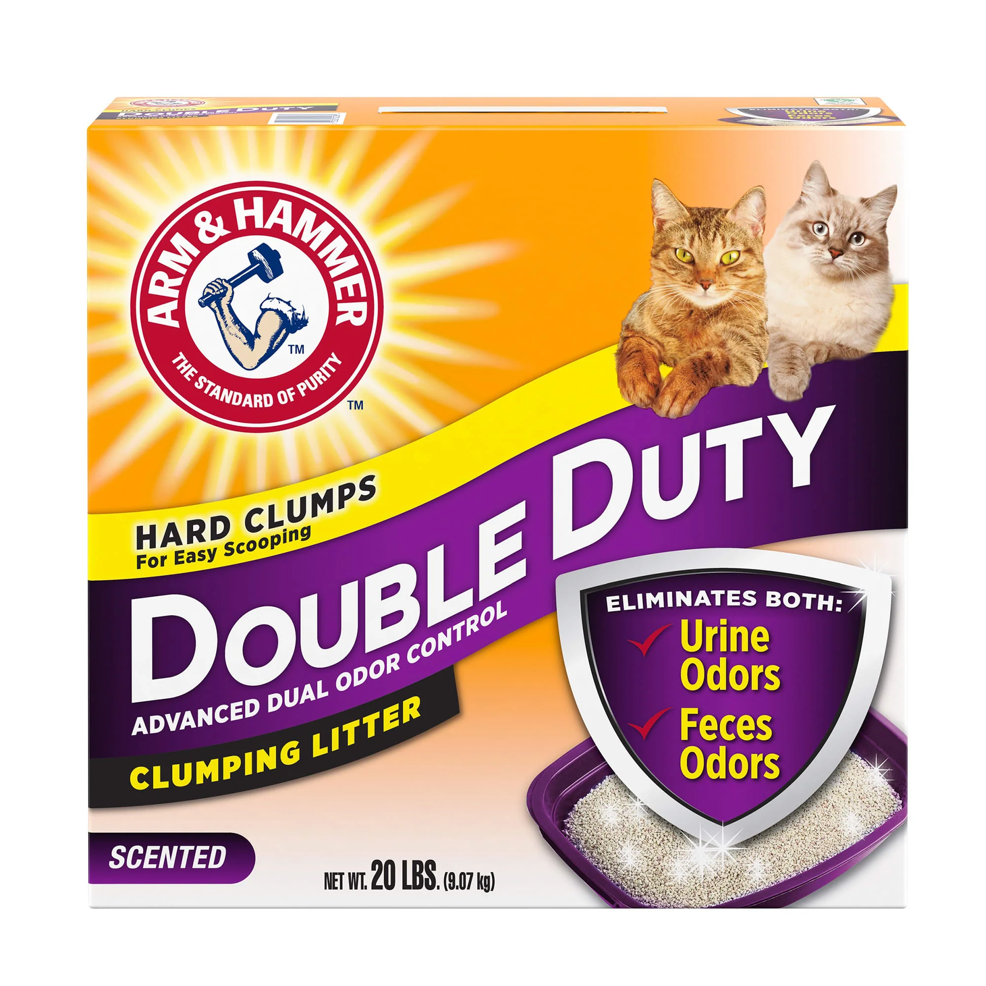 Arm Hammer Double Duty Clumping Litter  20lb Box - Image 1