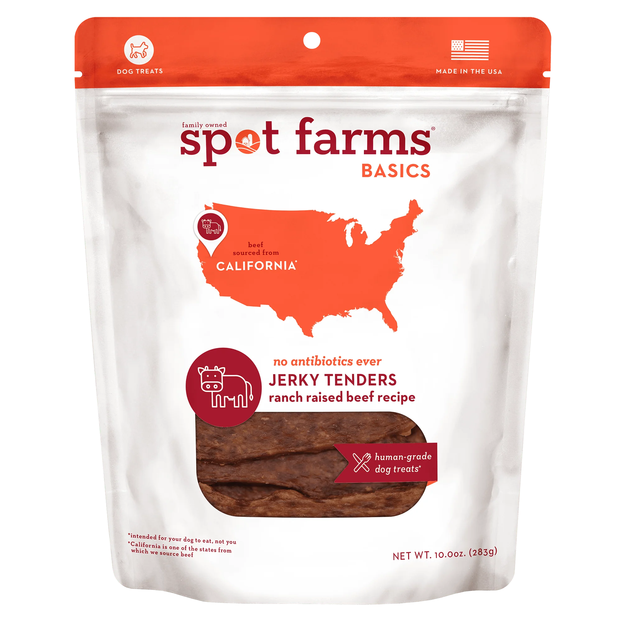 Spot Farms Basics Beef Jerky Tenders Dog Treats 10oz - Image 1