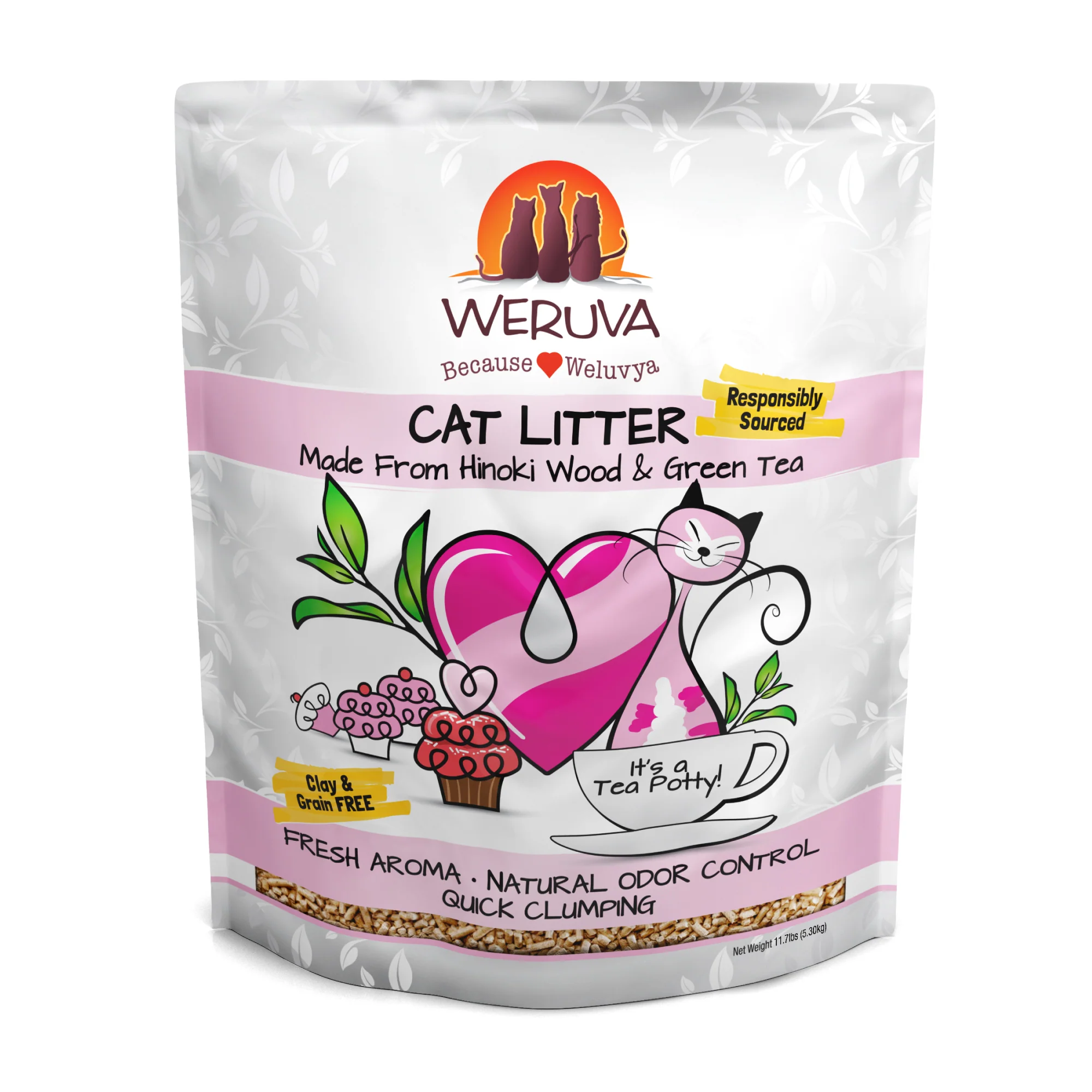 Weruva Tea Potty Cat litter  11.7 Lb - Image 1
