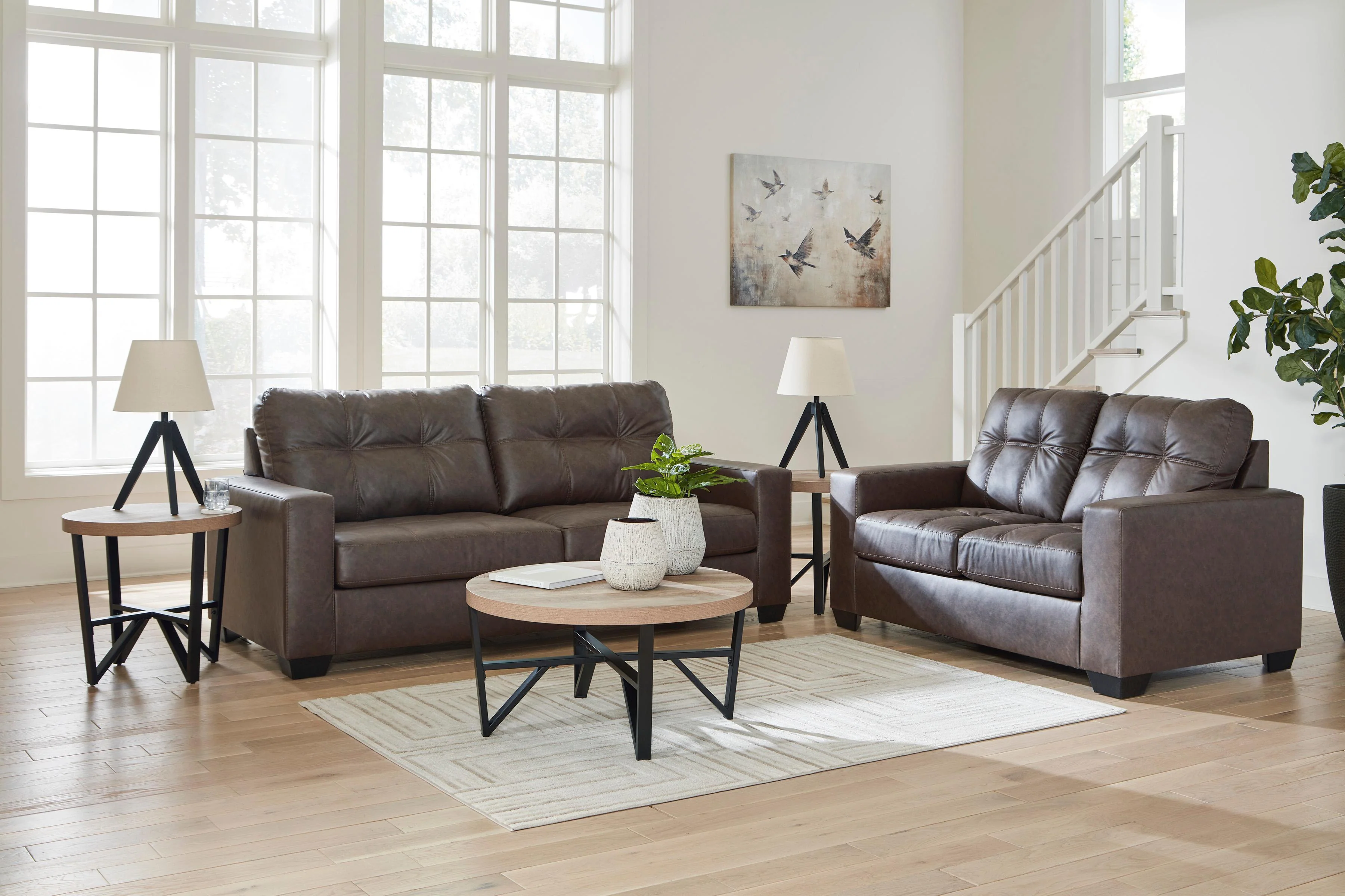 Benchcraft Barlin Mills 17003U1 2 pc Sofa and Loveseat Set - Image 1