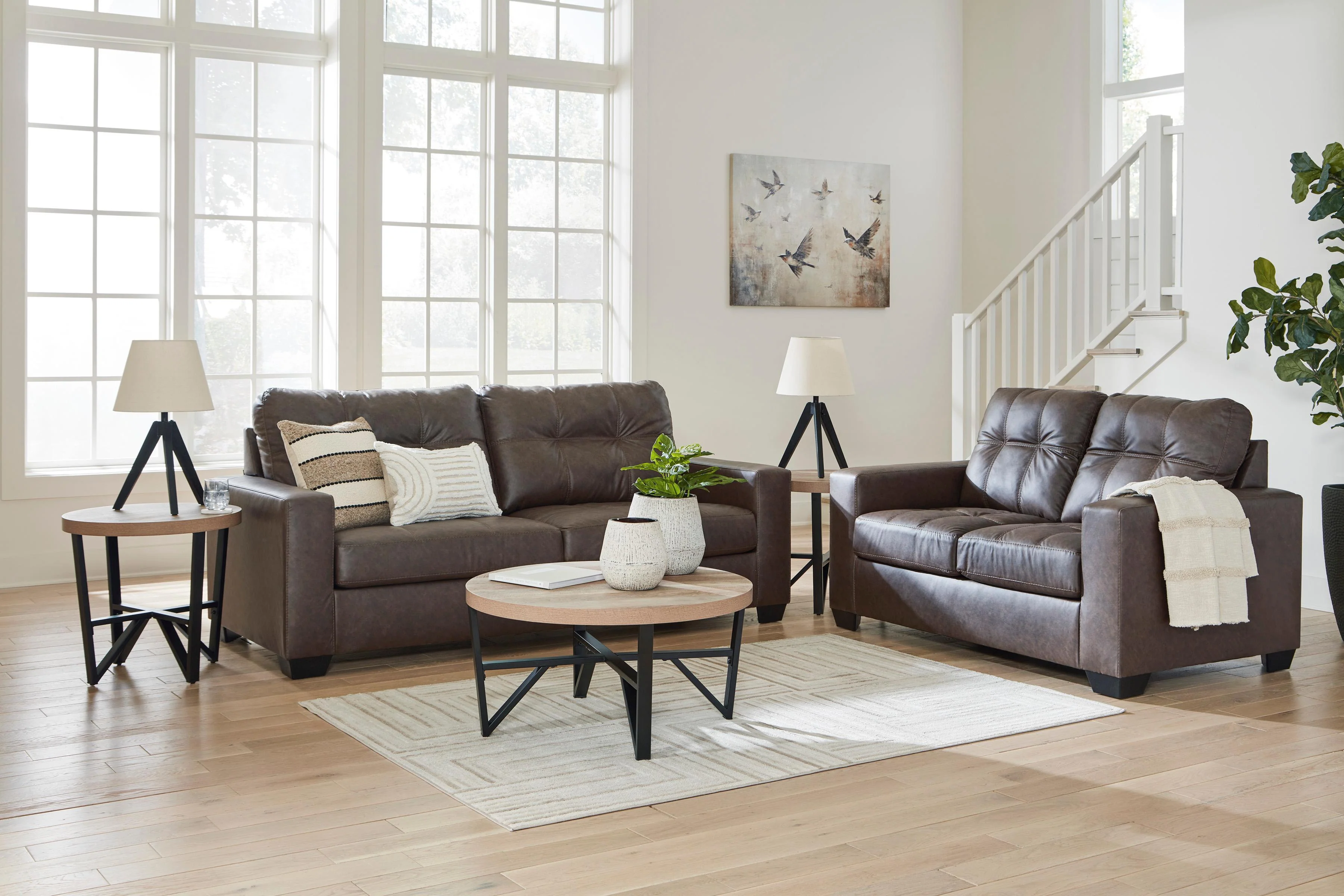 Benchcraft Barlin Mills 17003U1 2 pc Sofa and Loveseat Set - Image 3