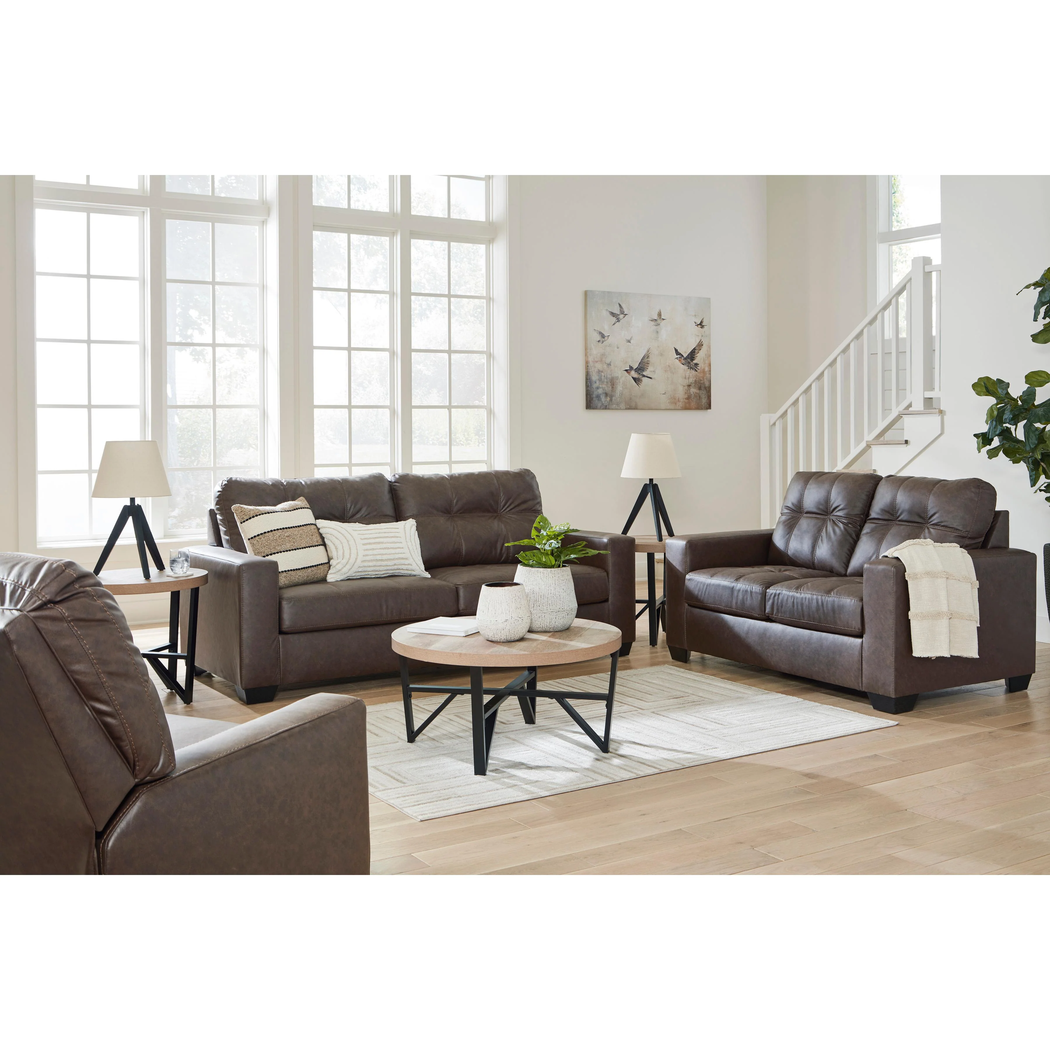 Benchcraft Barlin Mills 17003U2 3 pc Sofa, Loveseat and Recliner Set - Image 1