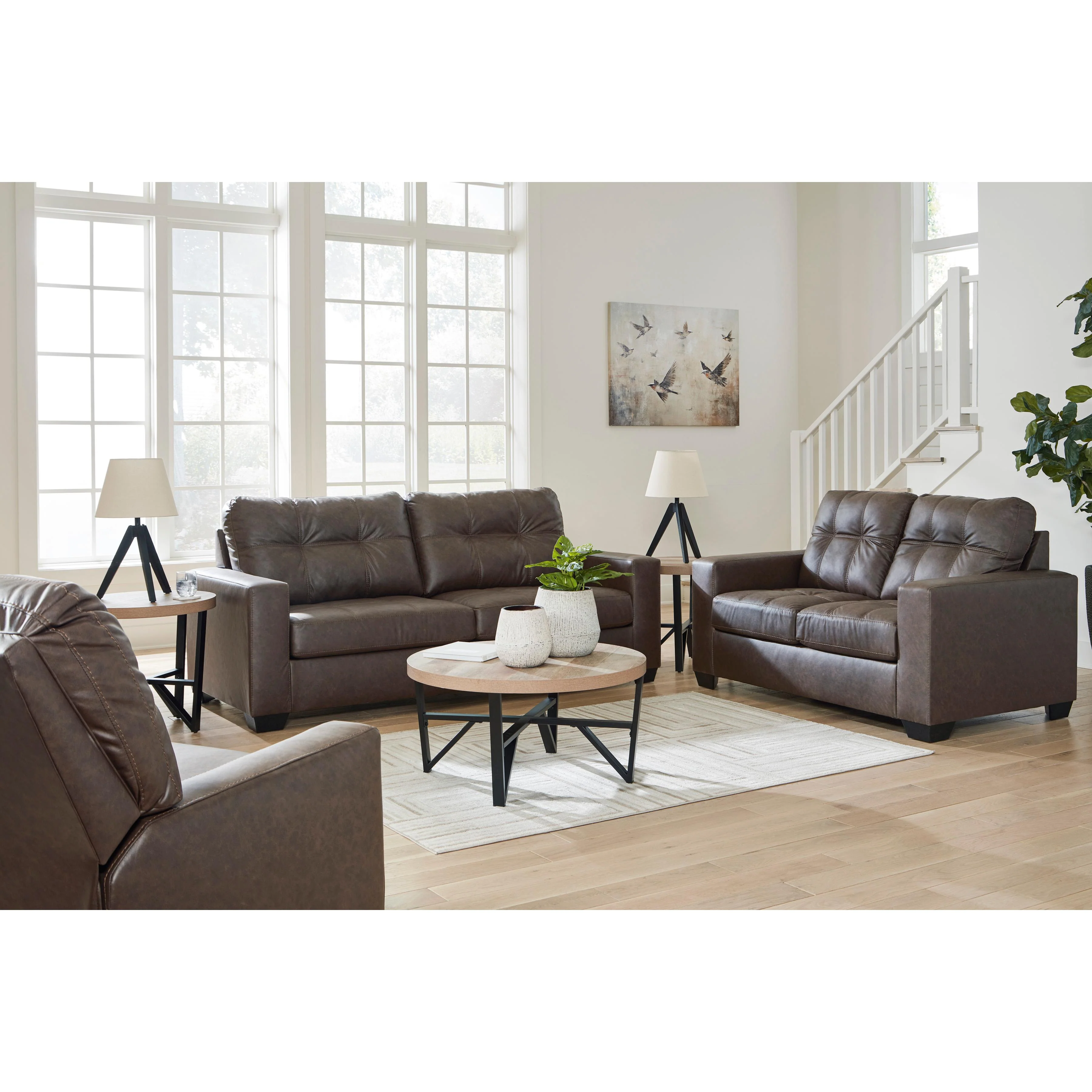 Benchcraft Barlin Mills 17003U2 3 pc Sofa, Loveseat and Recliner Set - Image 2