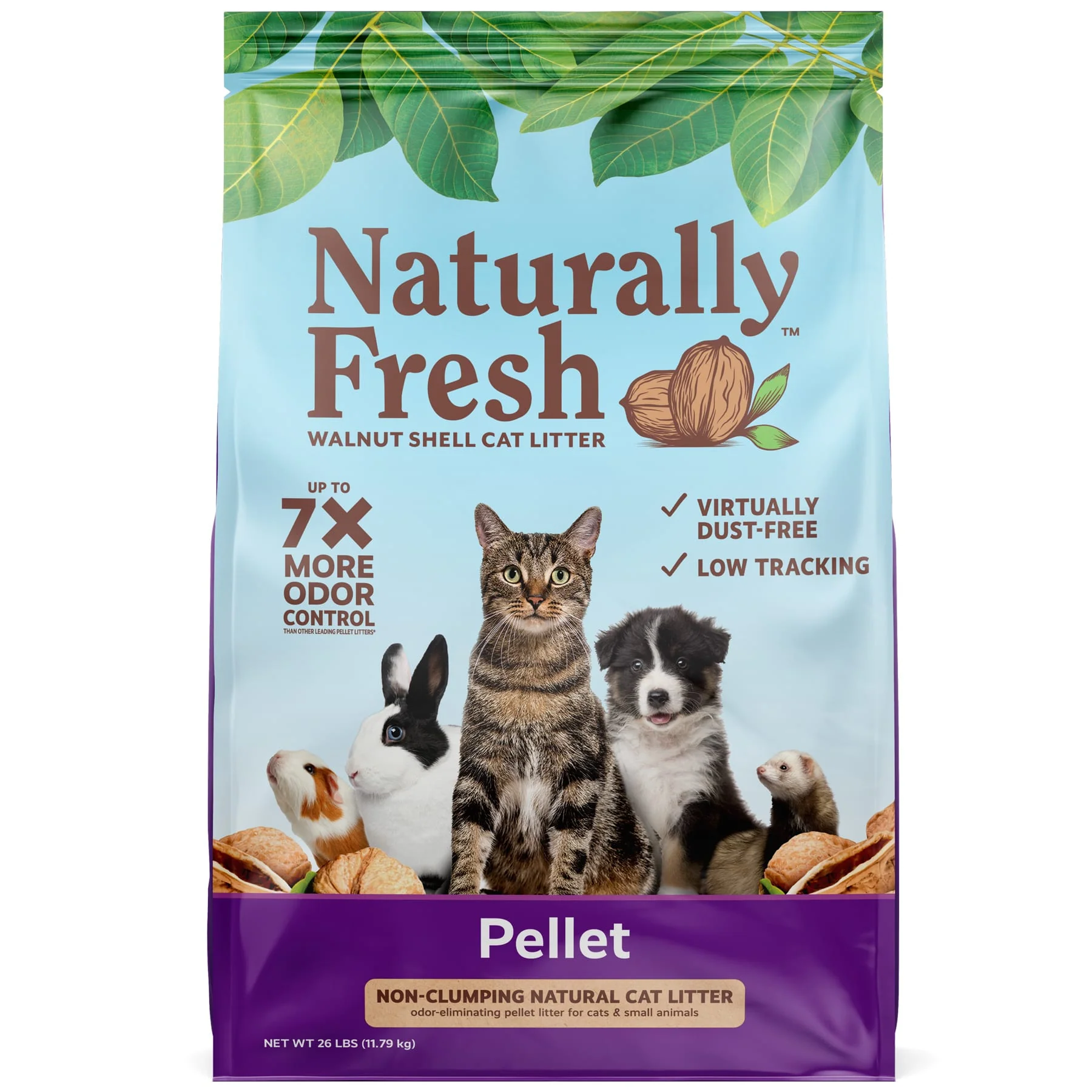 Naturally Fresh Pellet Non-Clumping Cat Litter 26lb - Image 1